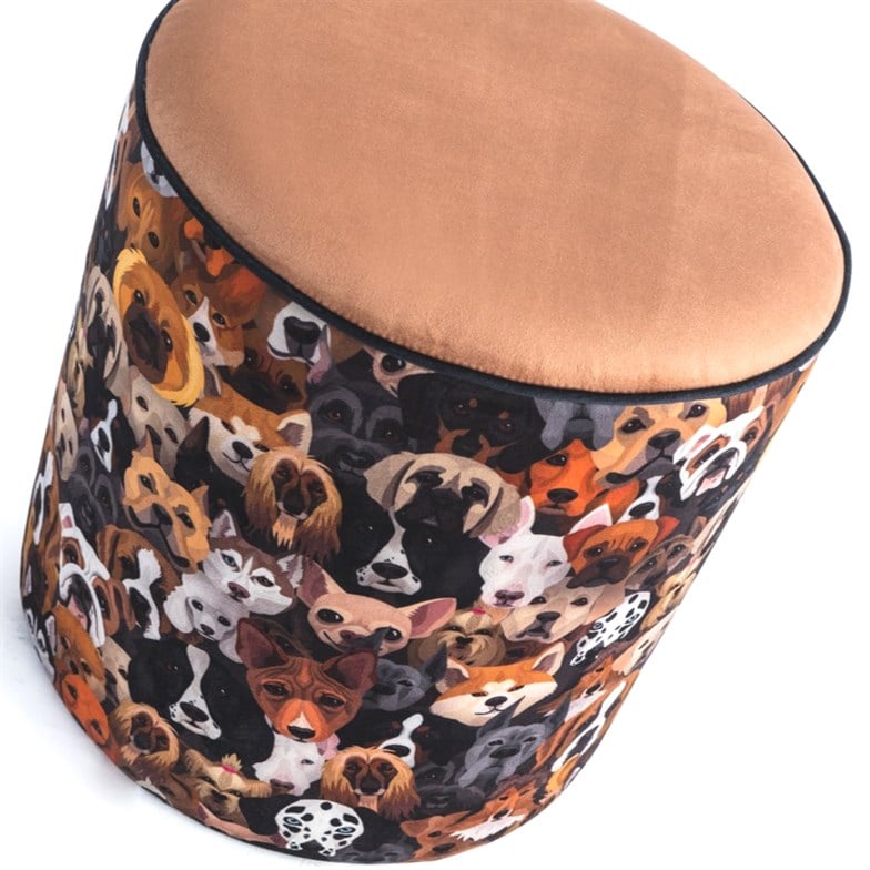 Puqqa Dogs Desenli Puf