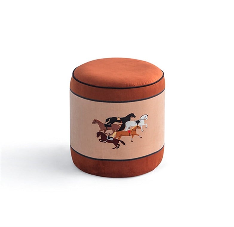 Puqqa Horse Puf Desenli