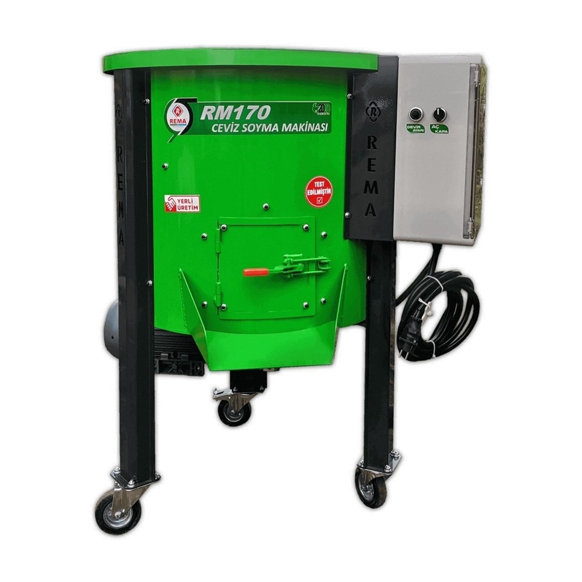 REMA RM170 Devir Ayarlı Ceviz Soyma Makinası 90KG/170Lt 220V