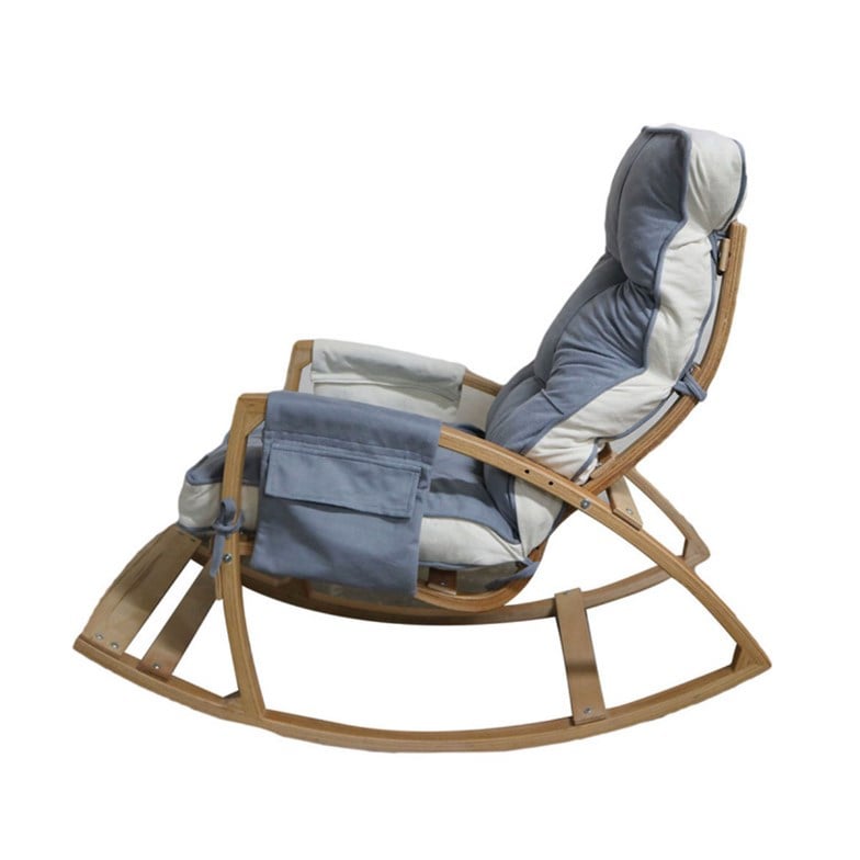 Reyo Home Elena Lüks Çift Minderli Sallanan Sandalye Tv Koltuğu Gri/Krem