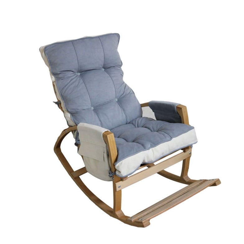 Reyo Home Elena Lüks Çift Minderli Sallanan Sandalye Tv Koltuğu Gri/Krem