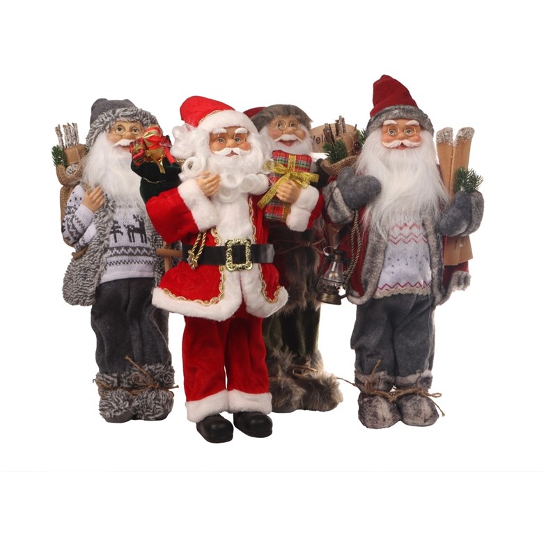 Reyo Home Kırmızı Klasik Noel Baba Biblo Figür Büyük Boy 45 cm 