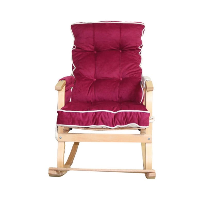 Reyo Home Lidya Lüks Çift Minderli Sallanan Sandalye Tv Koltuğu Bordo/Krem