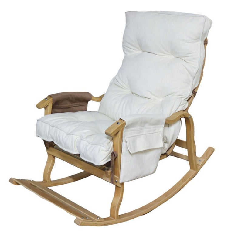 Reyo Home Sakura Lüks Sallanan Sandalye Kahve/Krem