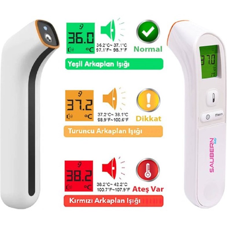 Saubern Baby BNT9602 Temassız Vücut ve Alından Ateş Ölçer - Termometre