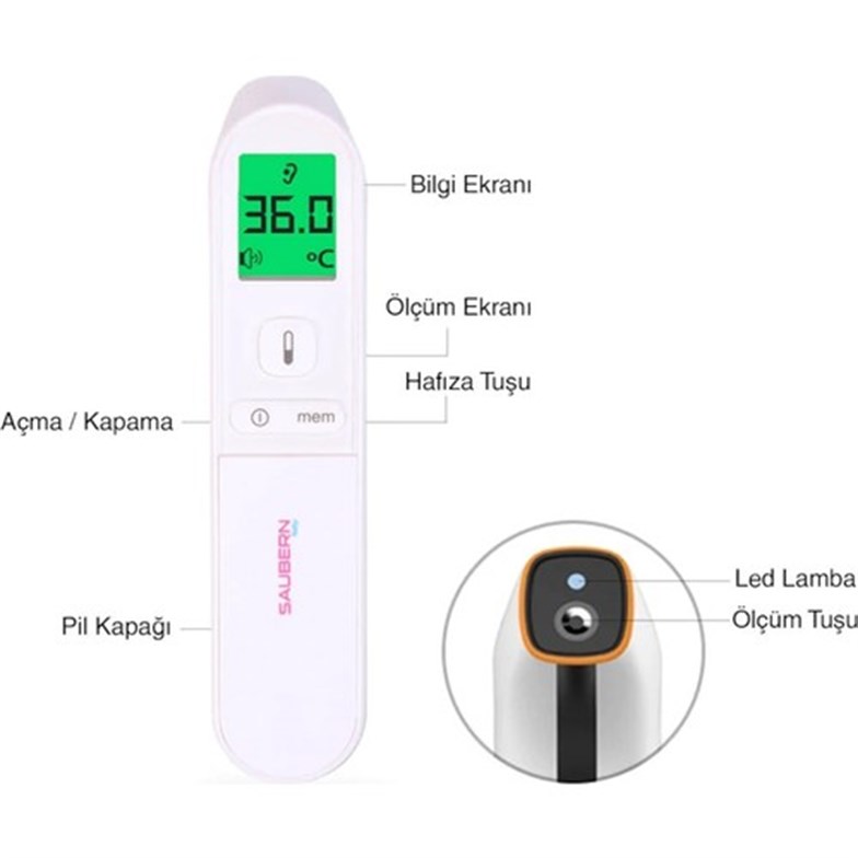 Saubern Baby BNT9602 Temassız Vücut ve Alından Ateş Ölçer - Termometre