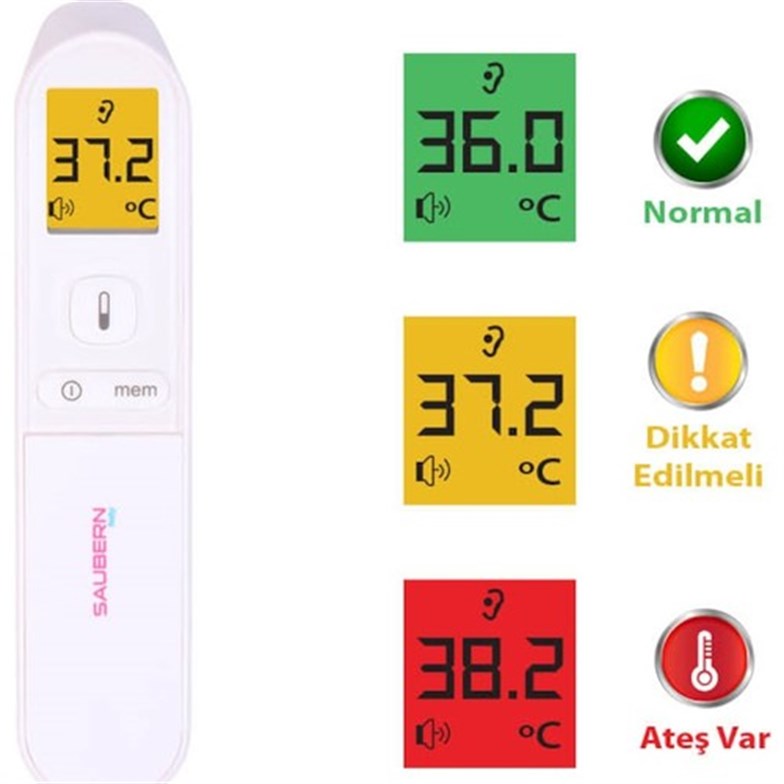 Saubern Baby BNT9602 Temassız Vücut ve Alından Ateş Ölçer - Termometre