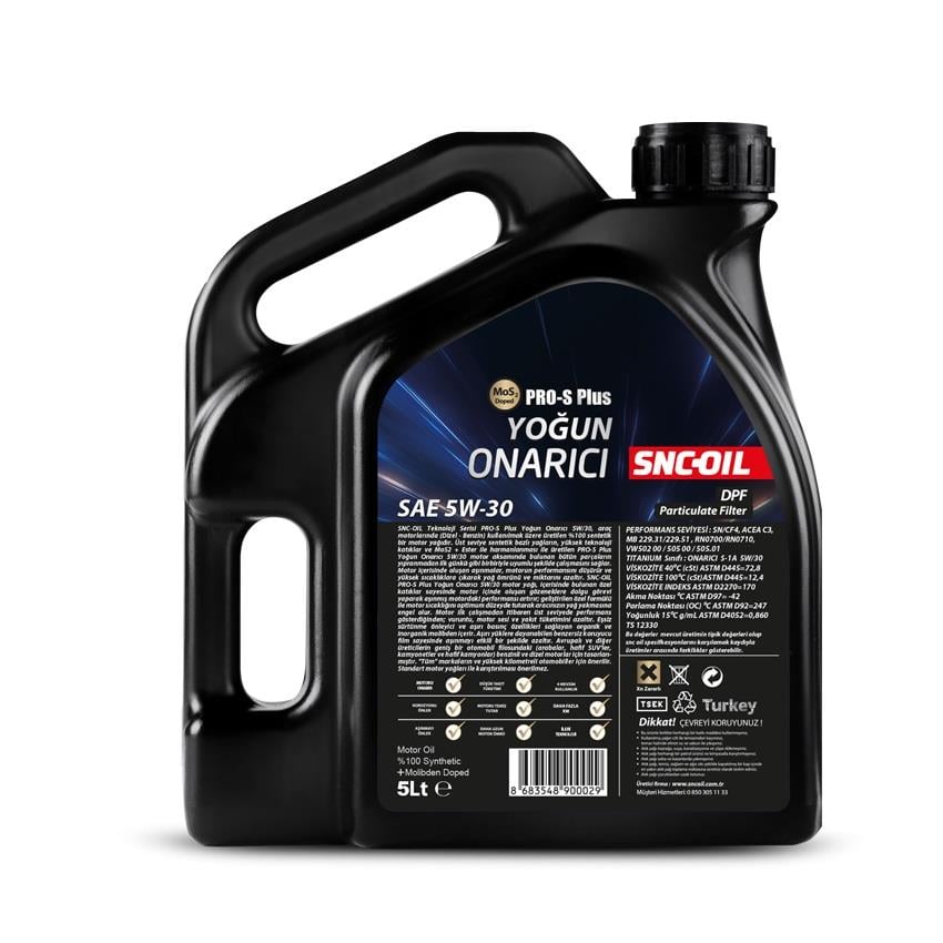 Snc Oil Pro-S Plus Yoğun Onarıcı 5W-30 Motor Yağı 5 Litre