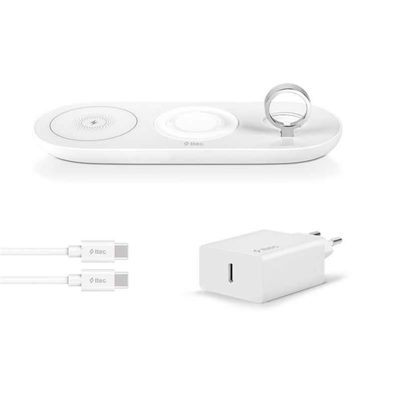 Ttec SmartCharger Air+ iPhone+Apple Watch+AirPods Kablosuz Hızlı Şarj Aleti ve PD 20W Seyahat Şarj Aleti