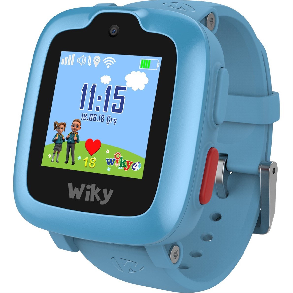 Wiky Watch 4 iOS ve Android Uyumlu GPS Akıllı Çocuk Saati Mavi