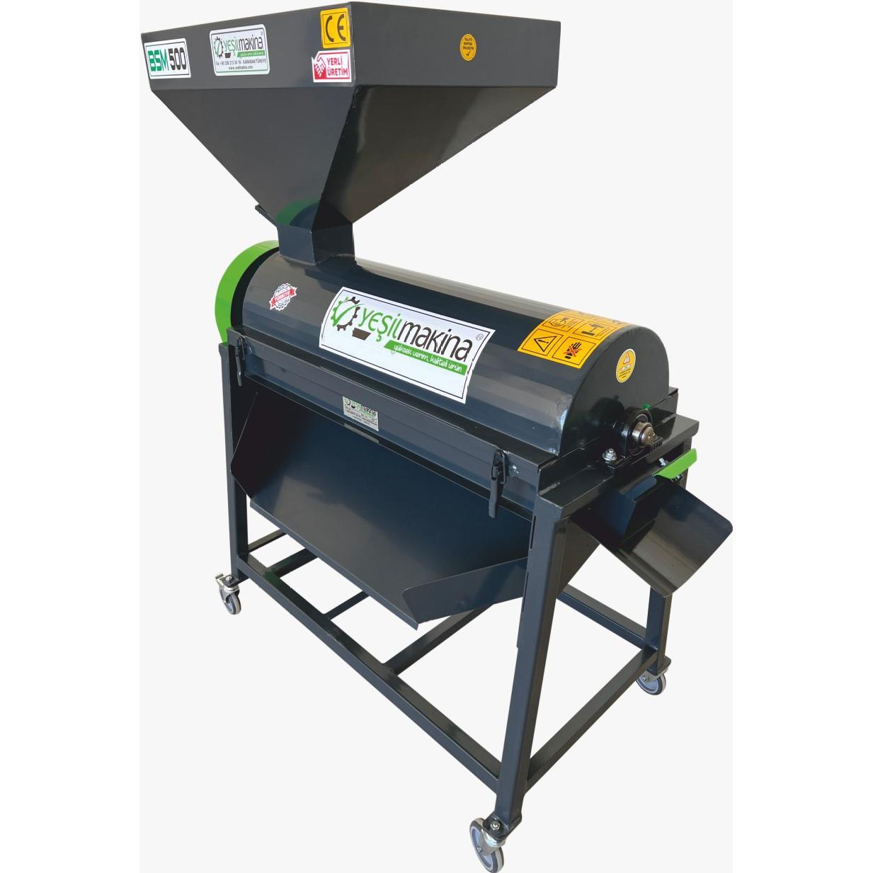 Yeşil BSM500 220v 500 kg/s Sabit Devirli Badem Soyma Makinası