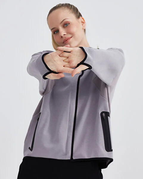 W 2XI-Lock Full Zip Hoodie Sweatshirt Kadın Sweatshirt
