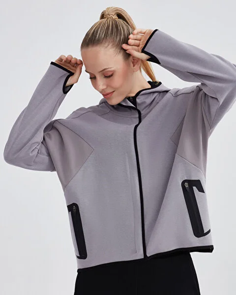 W 2XI-Lock Full Zip Hoodie Sweatshirt Kadın Sweatshirt