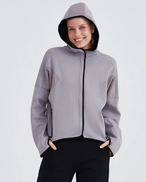 W 2XI-Lock Full Zip Hoodie Sweatshirt Kadın Sweatshirt