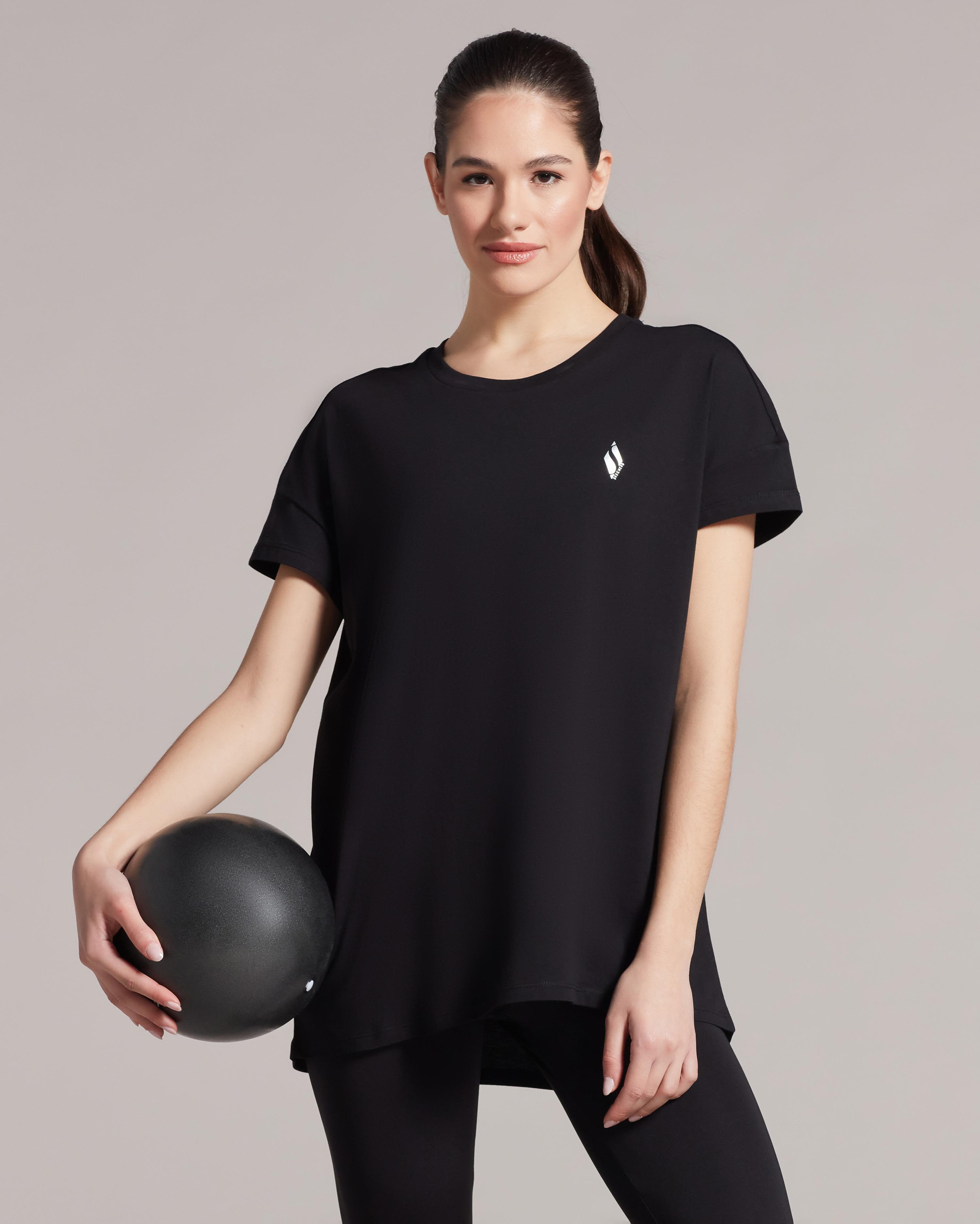 W Graphic Tee Long T-Shirt Kadın T-shirt