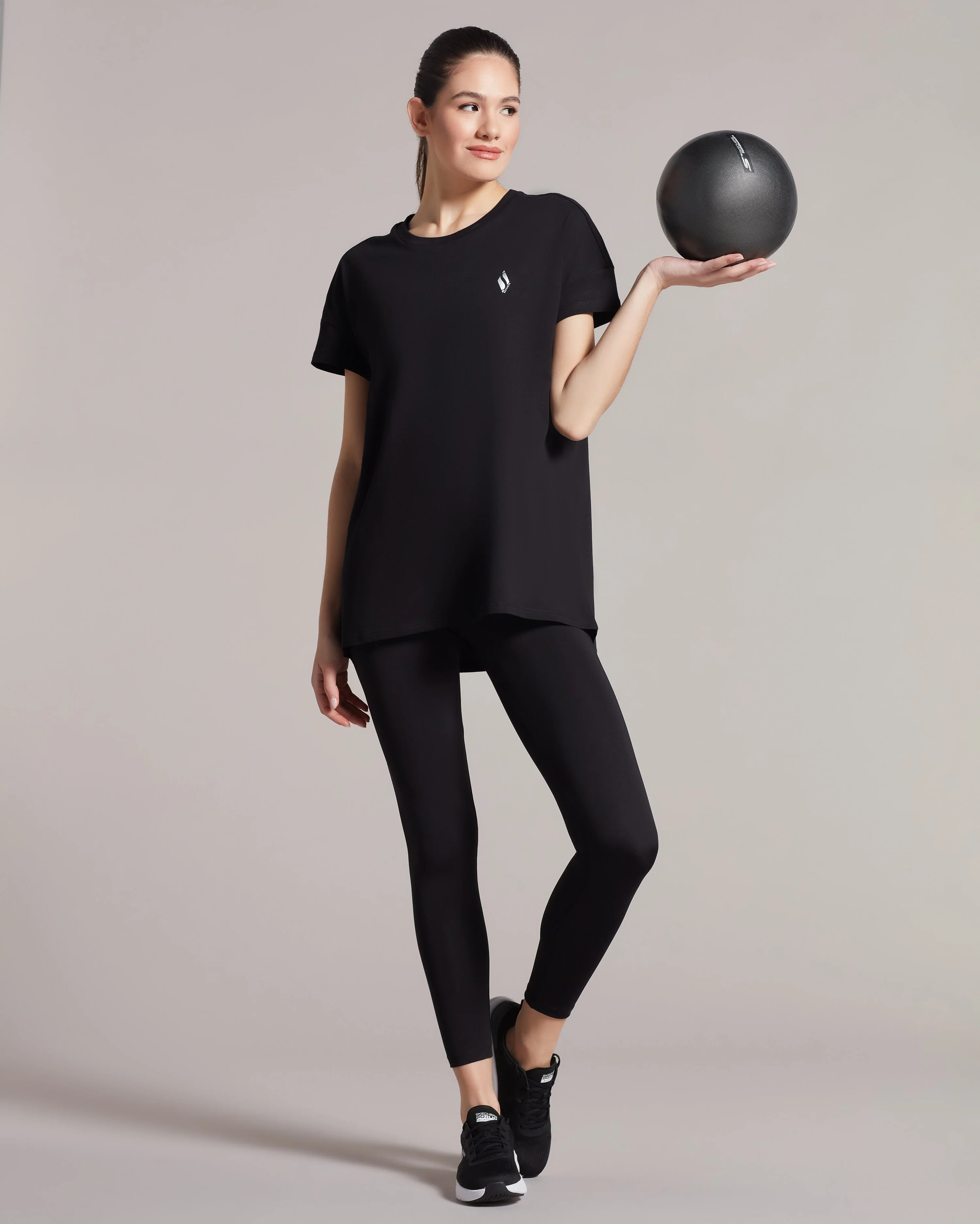 W Graphic Tee Long T-Shirt Kadın T-shirt