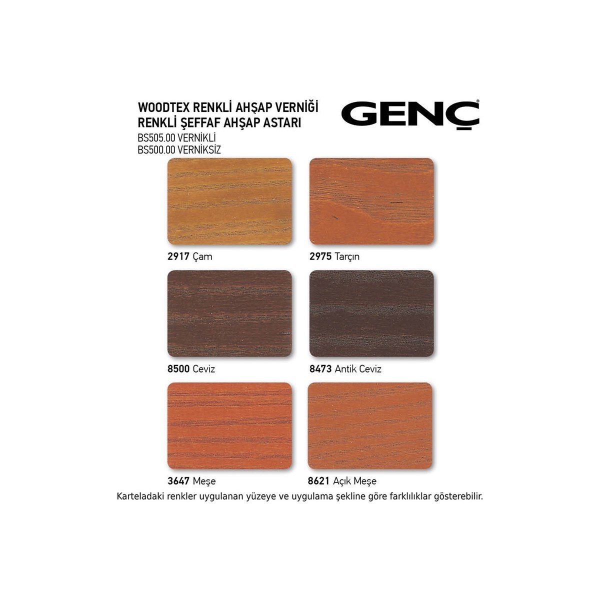 Genç Woodtex BS500.00 Renkli Ahşap Verniksiz Astar