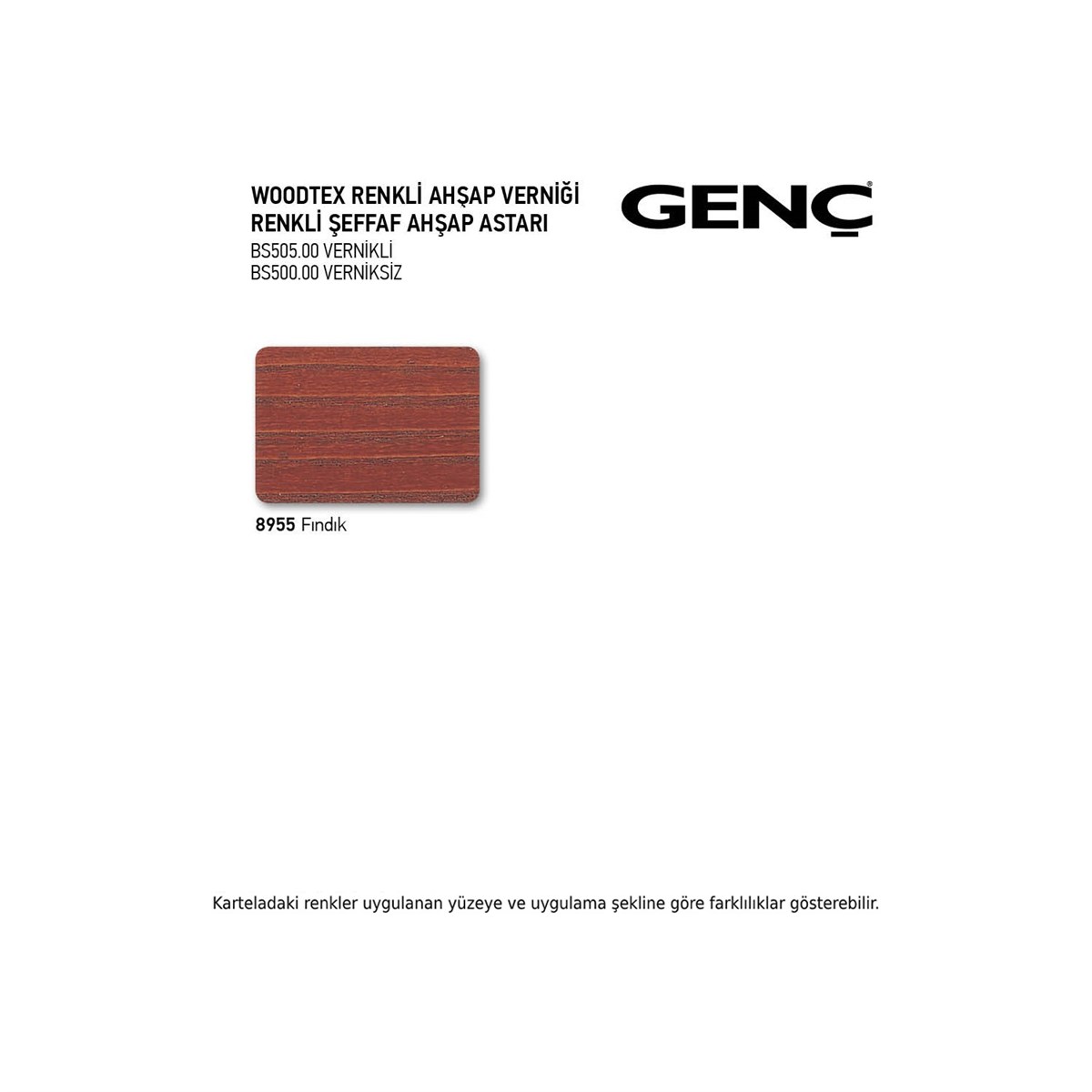 Genç Woodtex BS500.00 Renkli Ahşap Verniksiz Astar