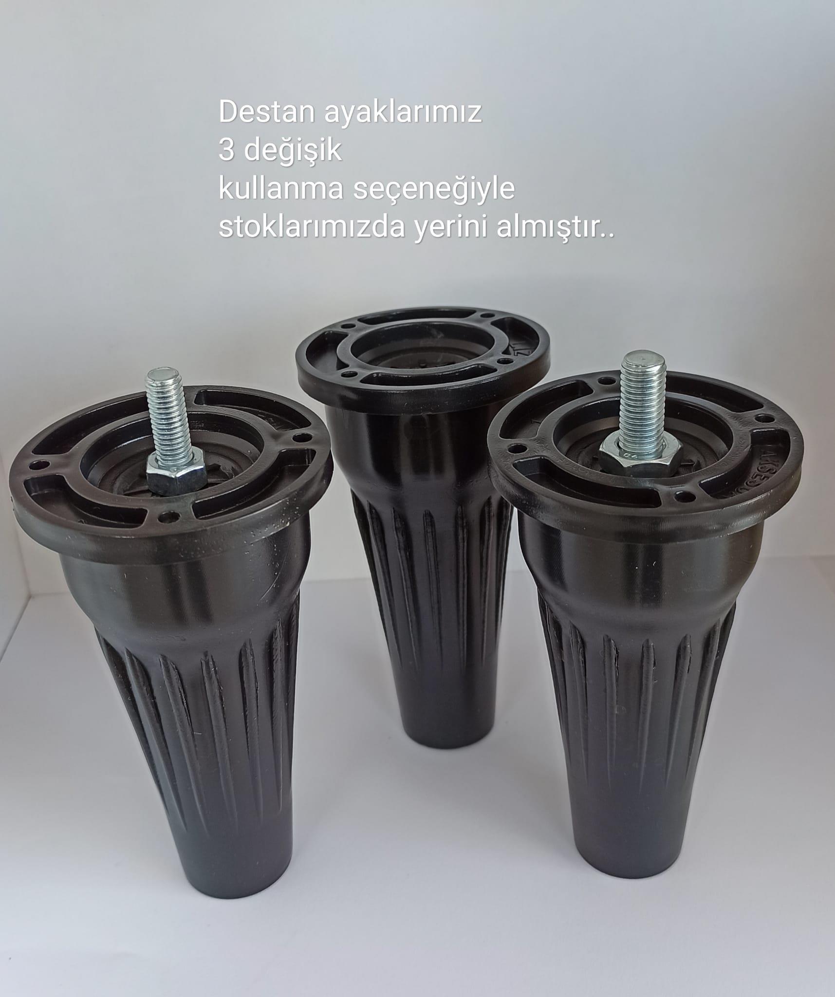 Liz 10cm Destan Plastik Mobilya Baza Ayak+Civata Q10