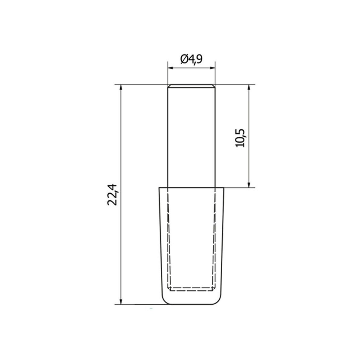 Metali 9003 Plastik Başlı Metal Geçme Raf Pimi