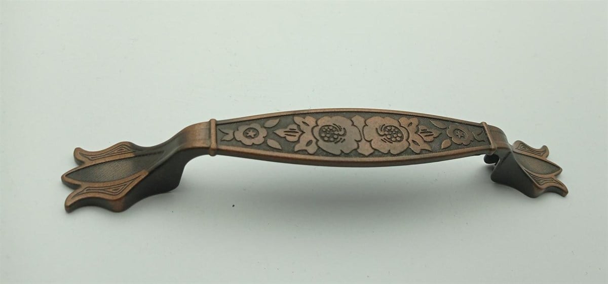 Sersan 128mm Osmanlı Desen Antikbakır Aluminyum Mobilya Kulp