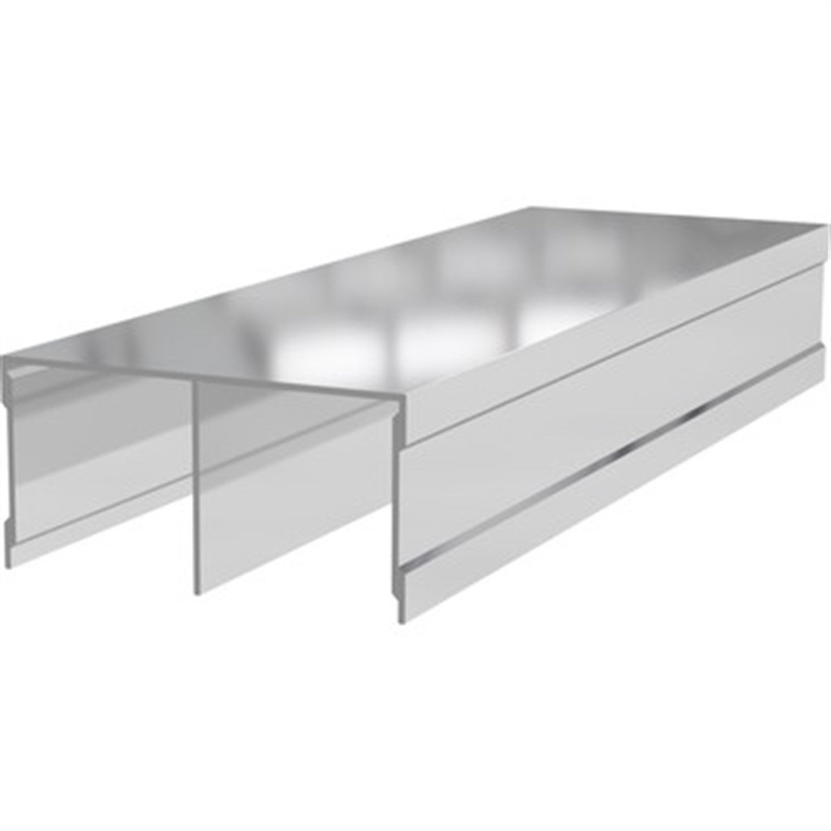 Sersan SR-1334-5 Eloksal Parlak 18mm Sürgü Kapak Üst Rayı 