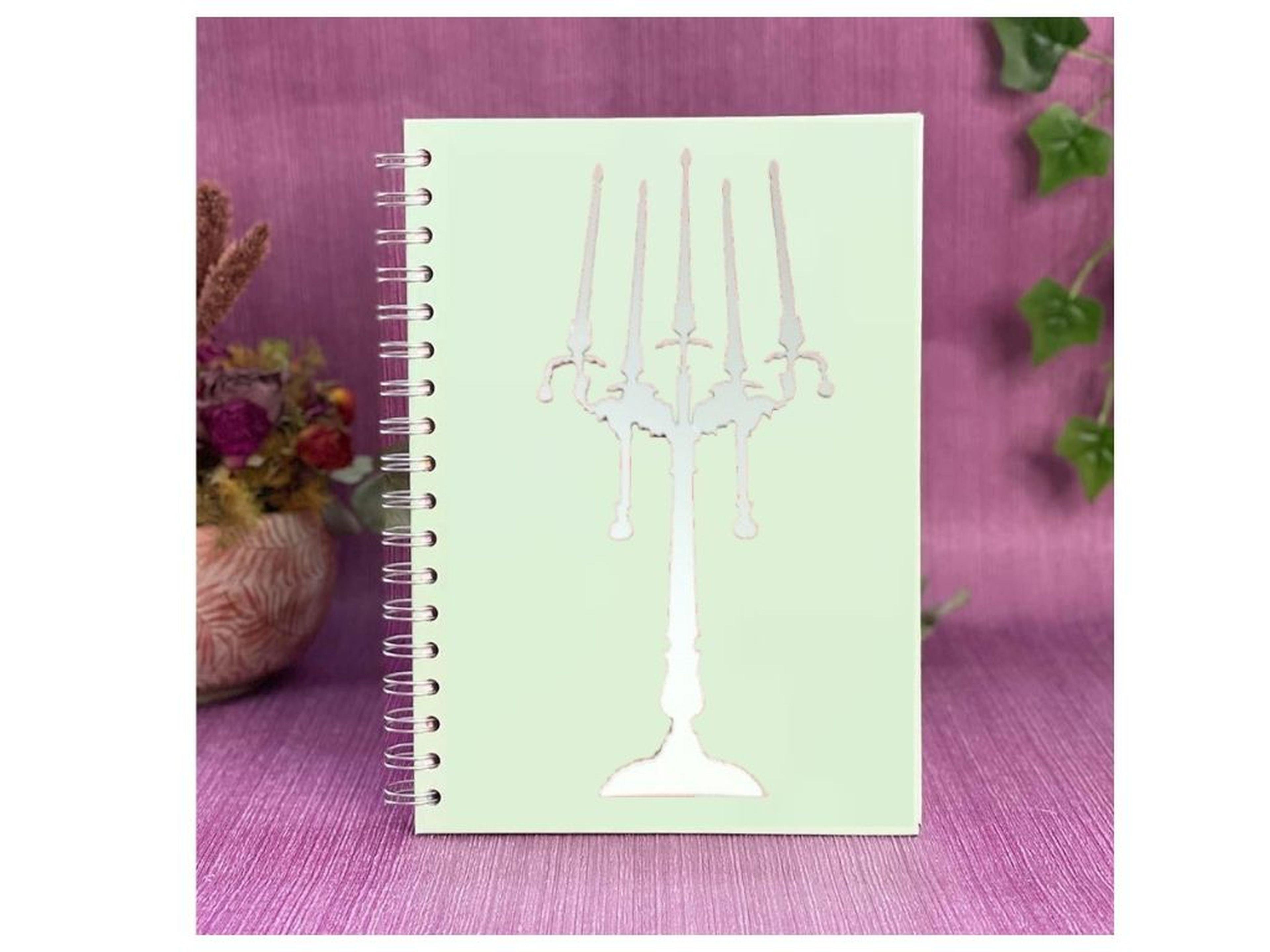 2 Adet Defter Sticker,Laptop Sticker  Aynalı  Şamdan Şekilli 35X20X0,6Cm