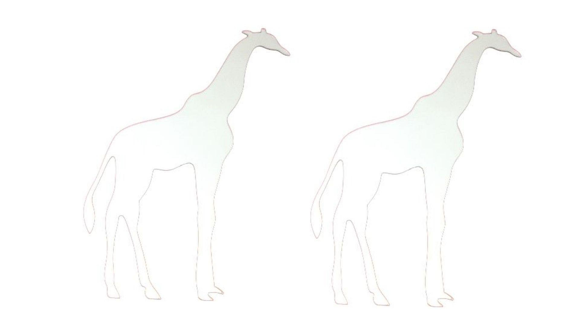 2 Adet Defter Sticker,Laptop Sticker  Aynalı  Zürafa Şekilli 20X14X0,6Cm