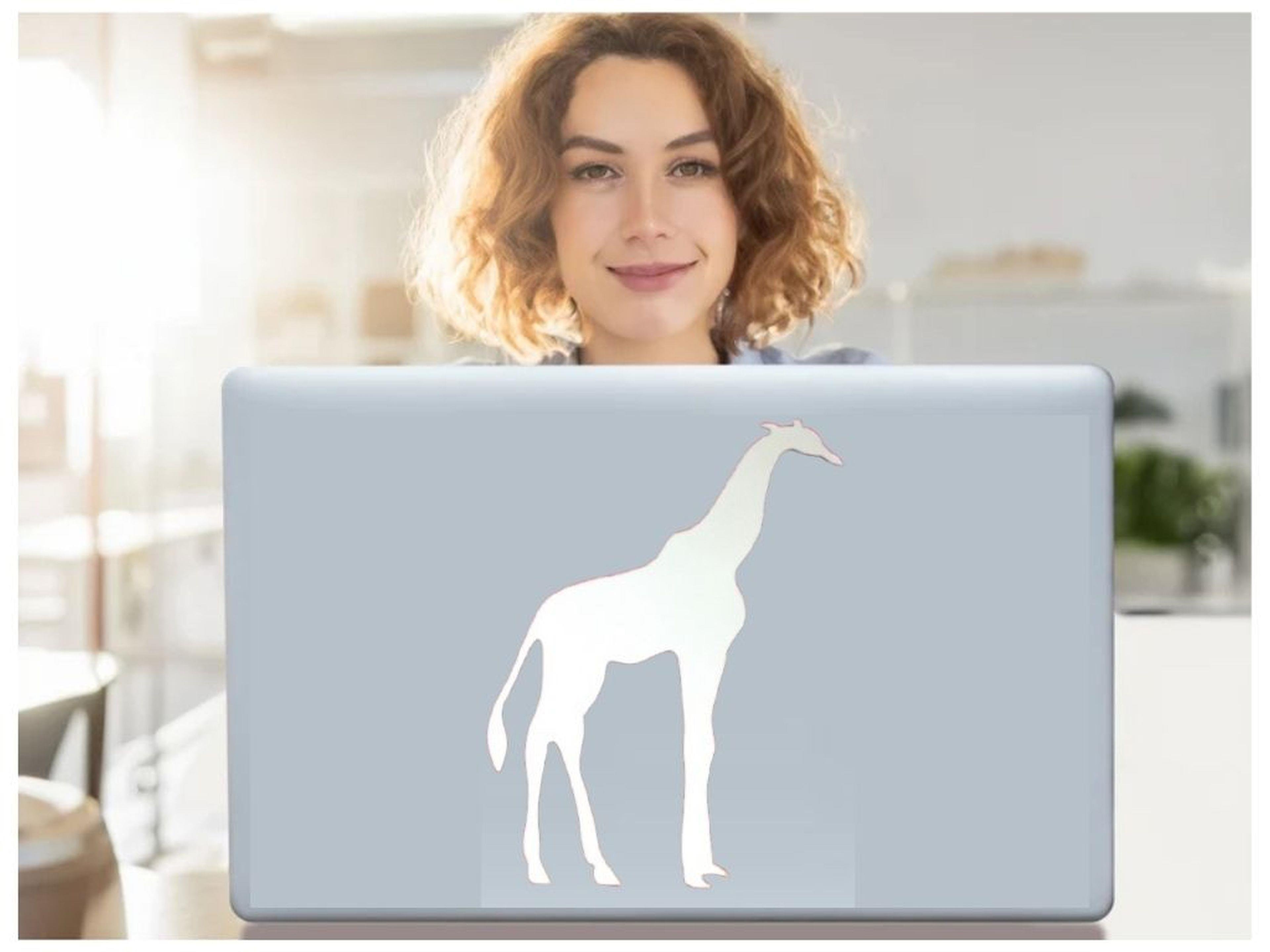 2 Adet Defter Sticker,Laptop Sticker  Aynalı  Zürafa Şekilli 20X14X0,6Cm
