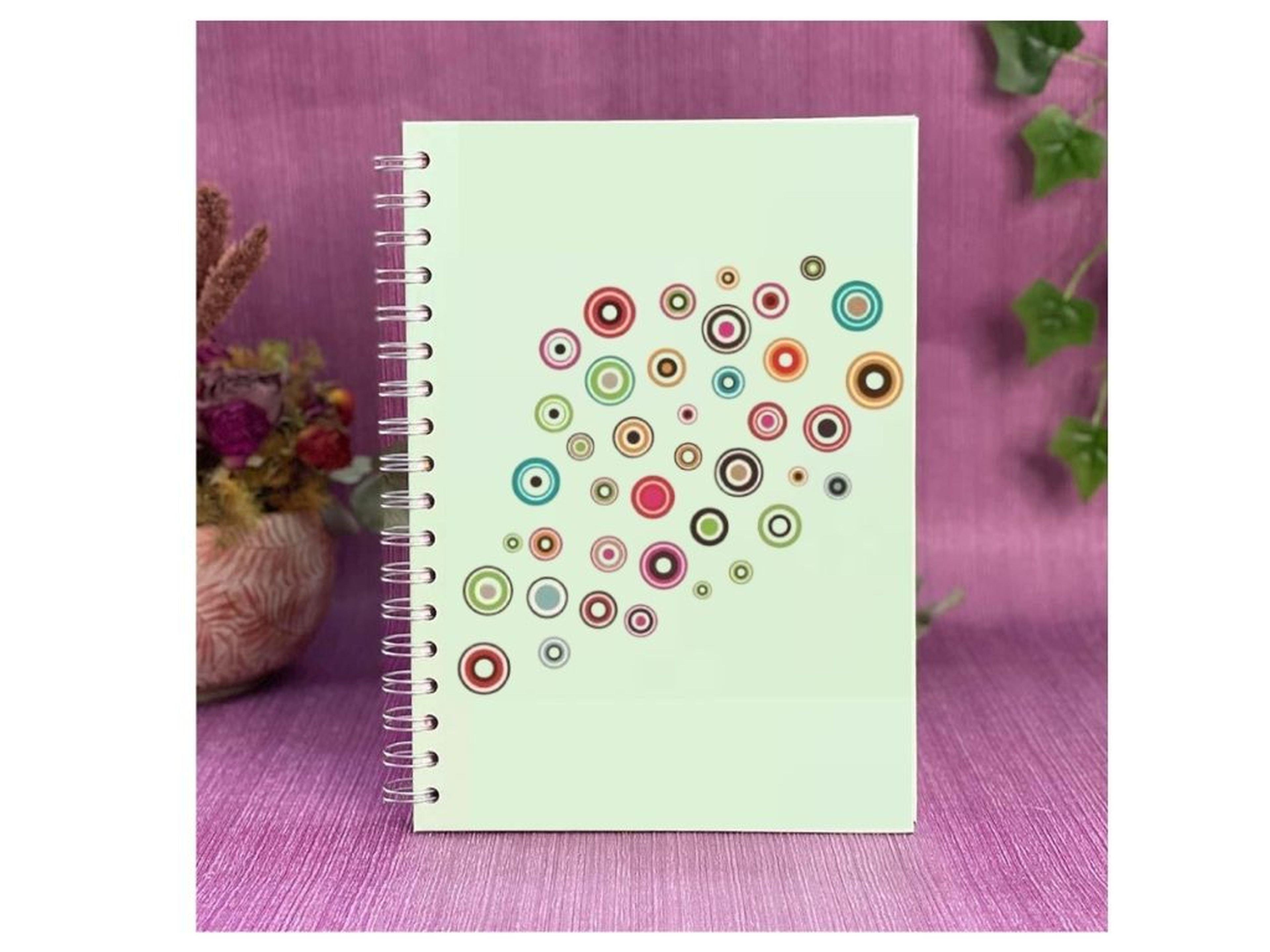 2 Adet Defter Sticker,Laptop Sticker  Geometrik Halkalı Pvc 48X33X0,5Cm