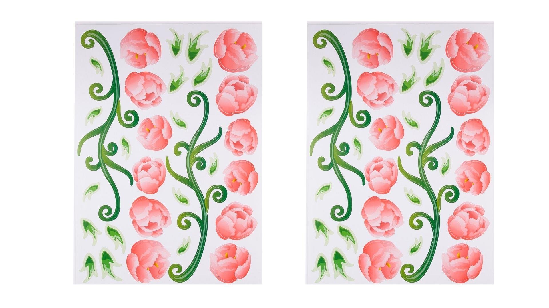 2 Adet Defter Sticker,Laptop Sticker Pembe Güllü Pvc 70X50X0,5Cm