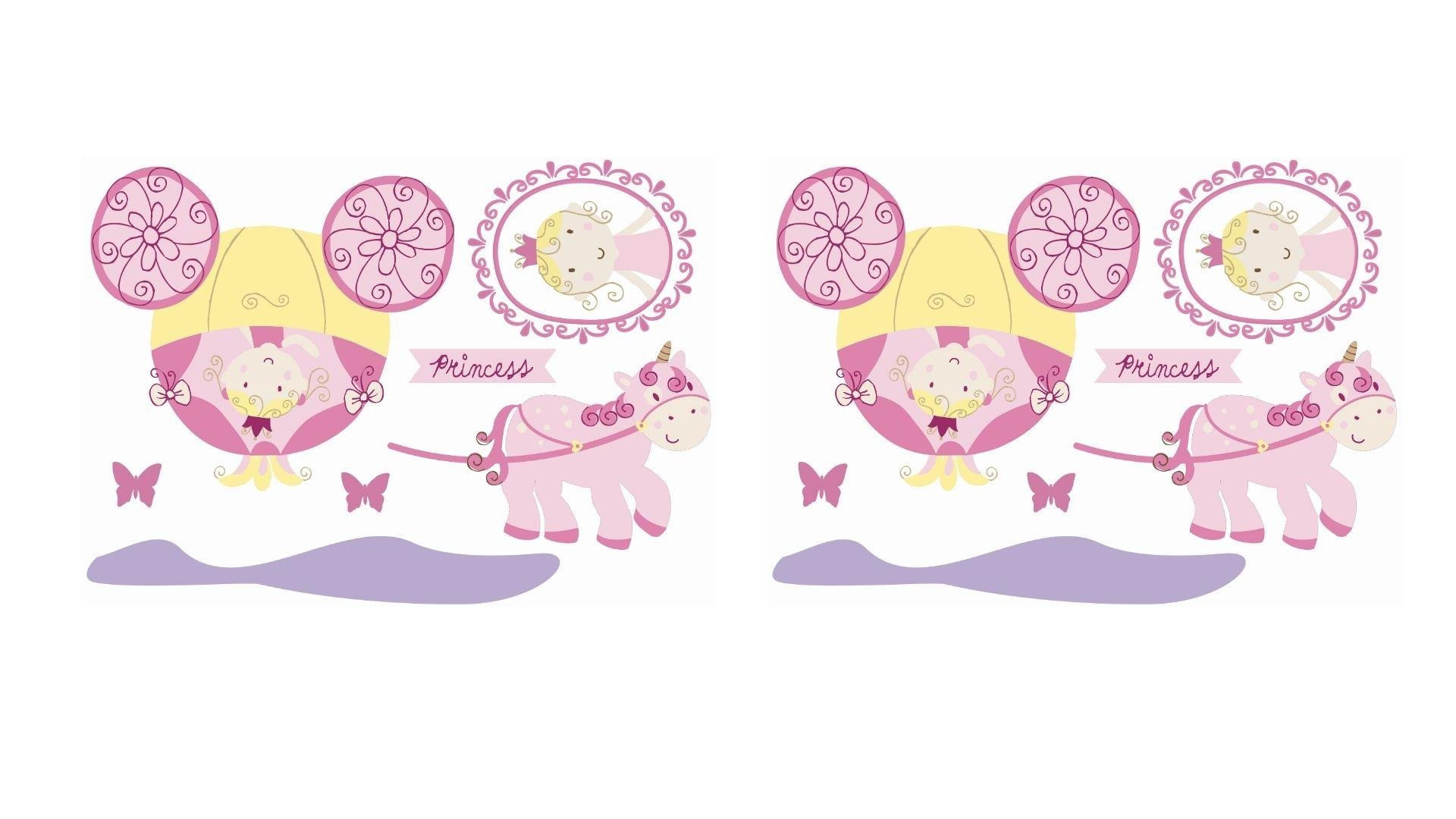 2 Adet Defter Sticker,Laptop Sticker  Prenses Desenli Pvc 70X50X0,5Cm