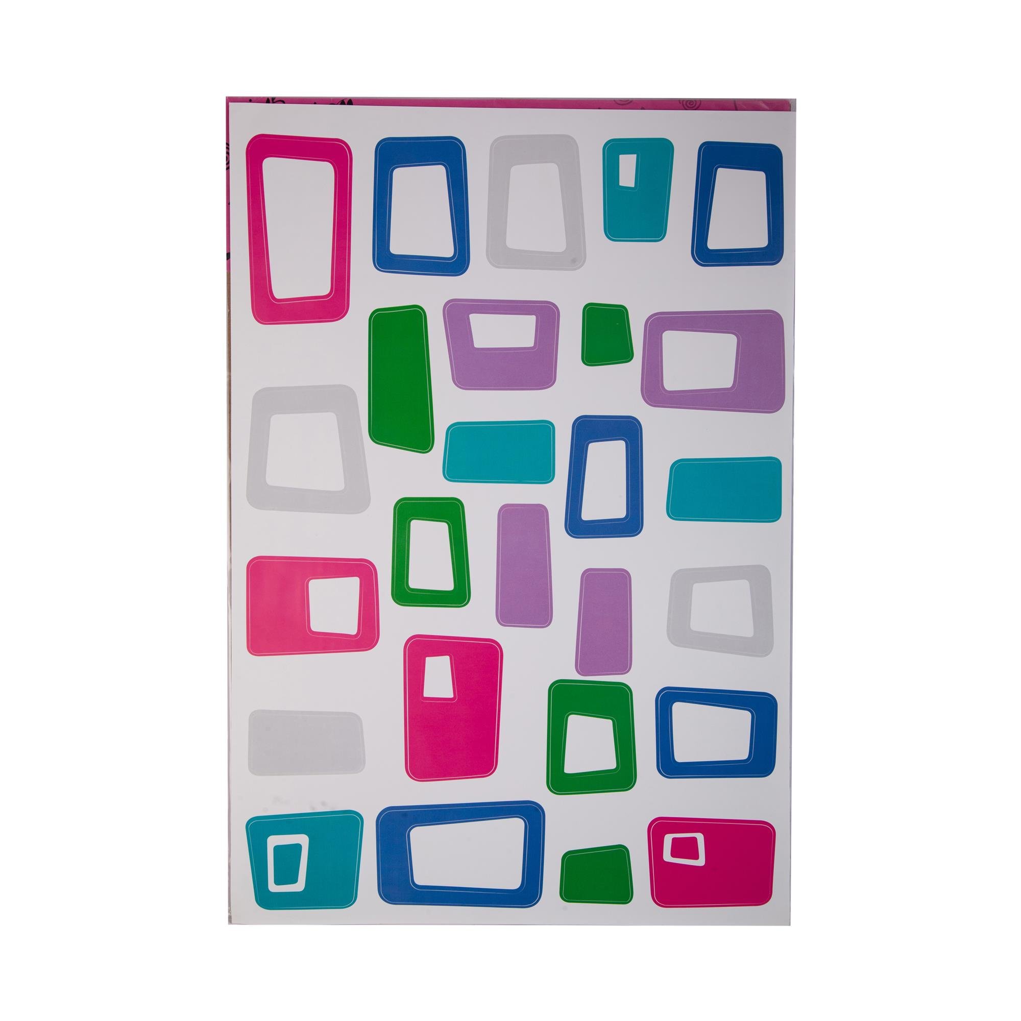 2 Adet Defter Sticker,Laptop Sticker Renkli Kareli Pvc 48X33X0,5Cm