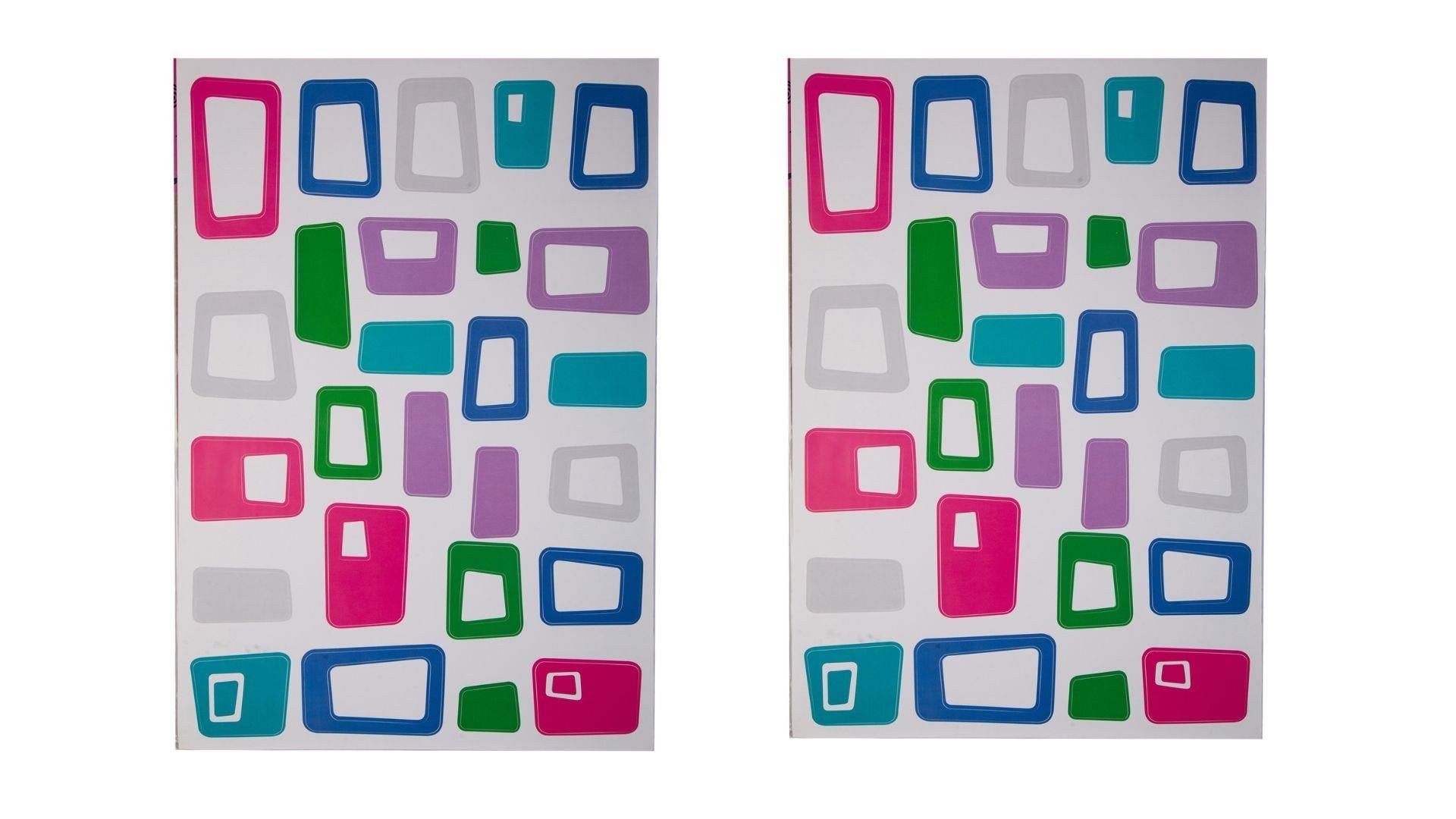 2 Adet Defter Sticker,Laptop Sticker Renkli Kareli Pvc 48X33X0,5Cm