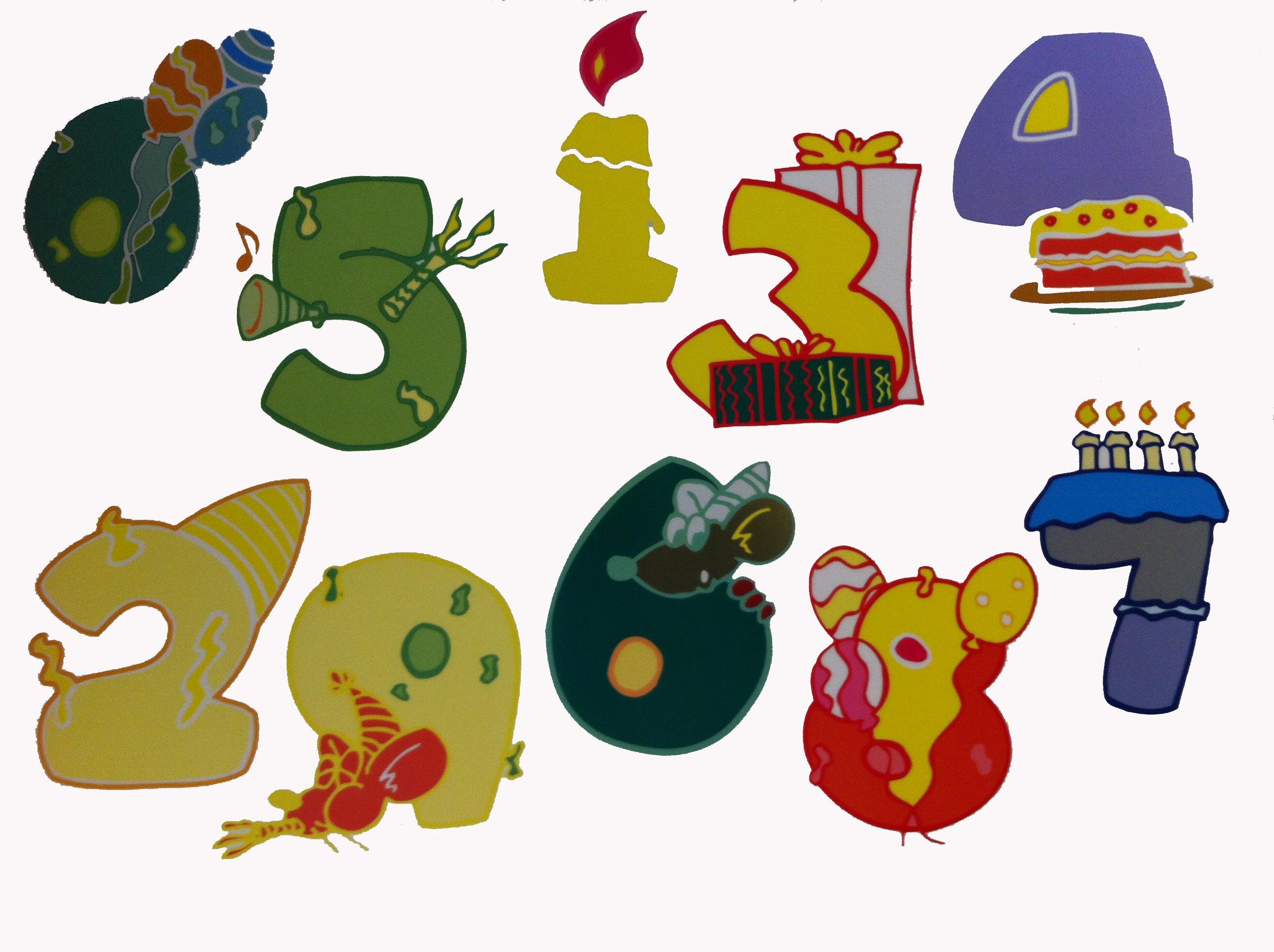 2 Adet Defter Sticker,Laptop Sticker  Renkli Rakamlı Pvc 48X33X0,5Cm