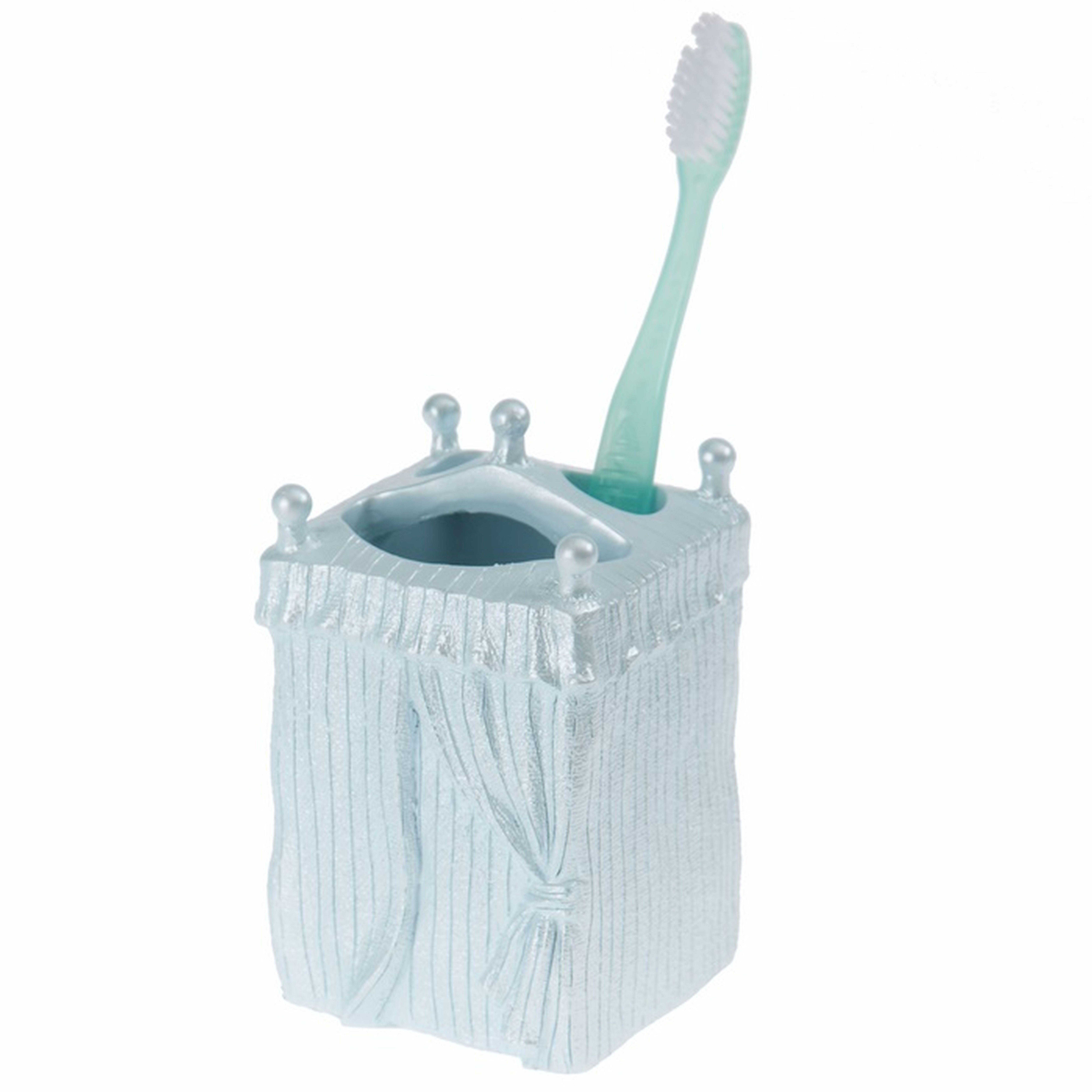 2 Adet Diş Fırçalık Deniz Feneri Model Poliresin 7X7X12Cm Banyo Seti  