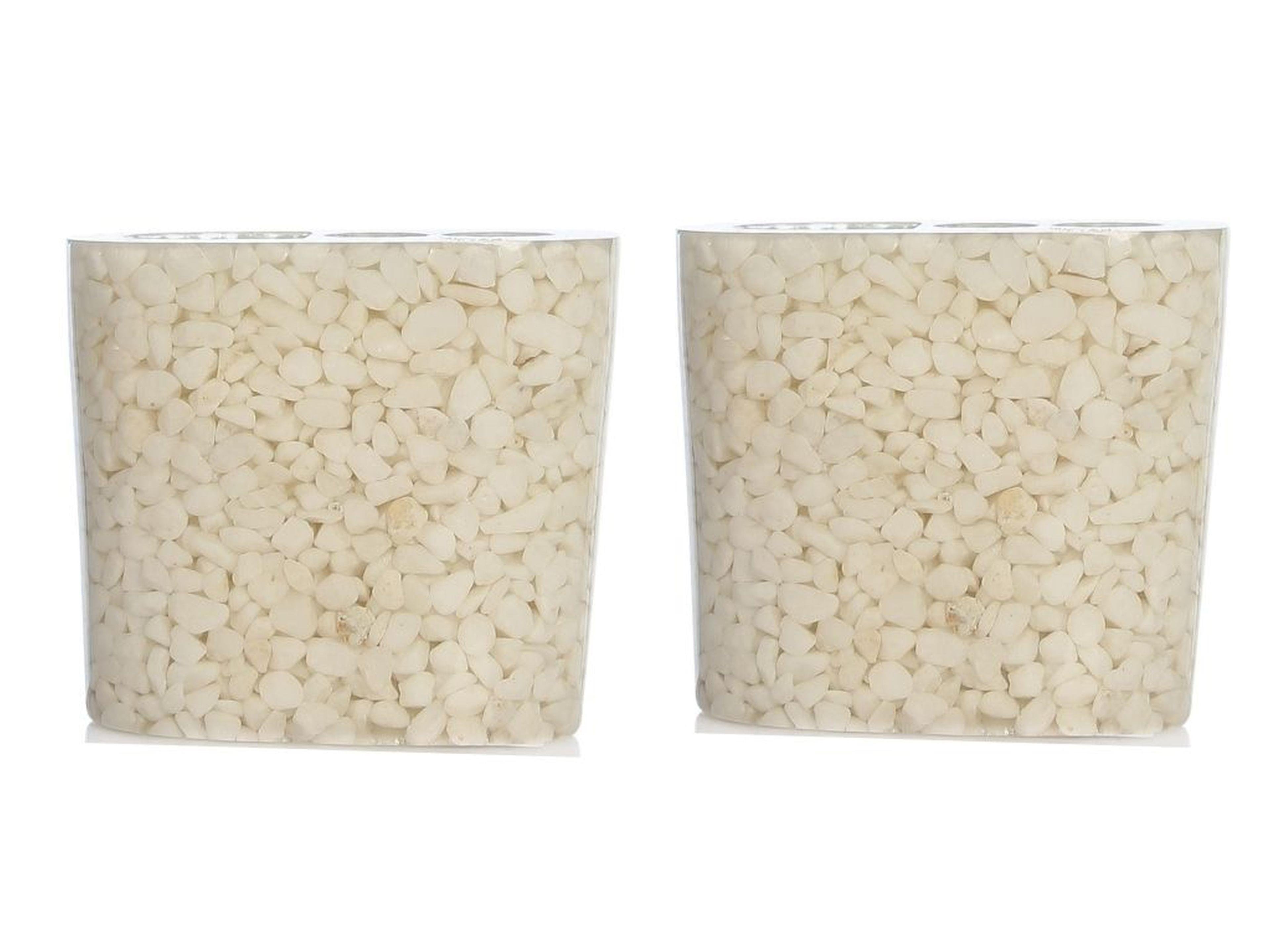 2 Adet Diş Fırçalık Deniz Taşı El Yapımı 400 Gr 10X5X9Cm Banyo Seti  