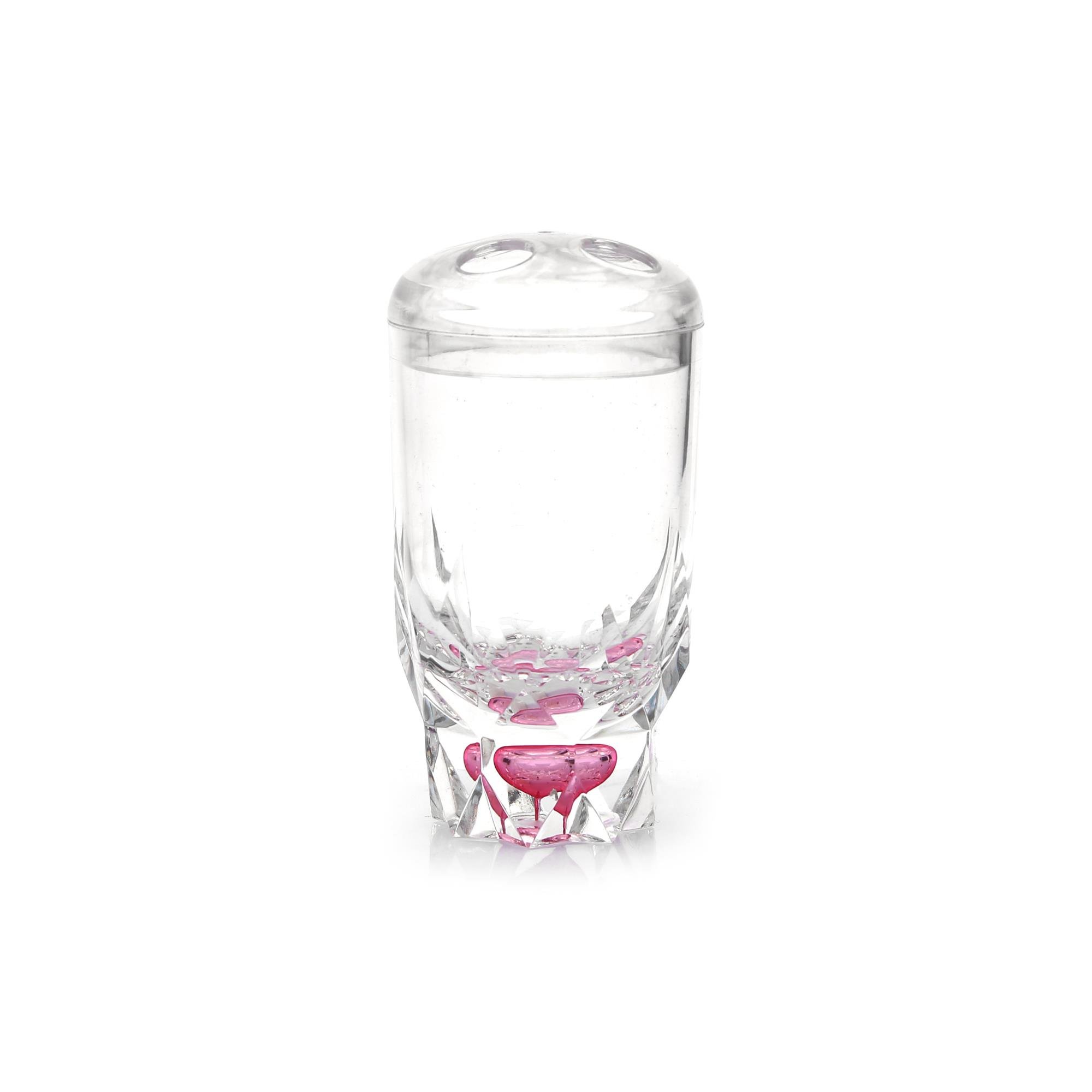 2 Adet Diş Fırçalık Kristal Damlalı Akrilik 7X7X14Cm Banyo Seti  