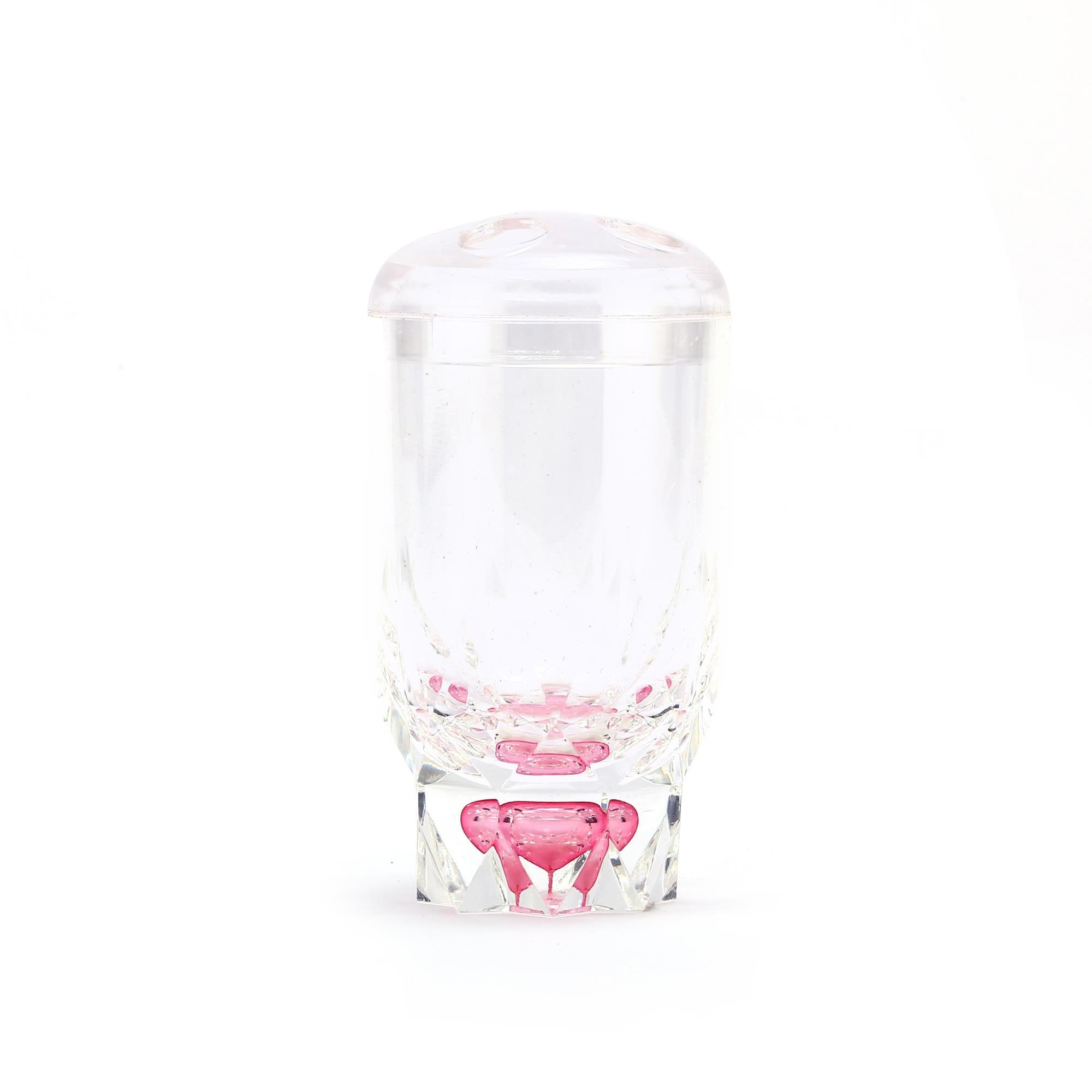 2 Adet Diş Fırçalık Kristal Damlalı Akrilik 7X7X14Cm Banyo Seti  