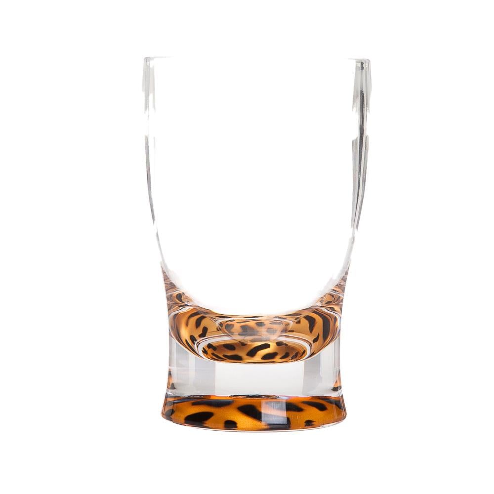 2 Adet Diş Fırçalık Macun Kabı Leopar Akrilik 6X6X11Cm 270Ml Banyo Seti  