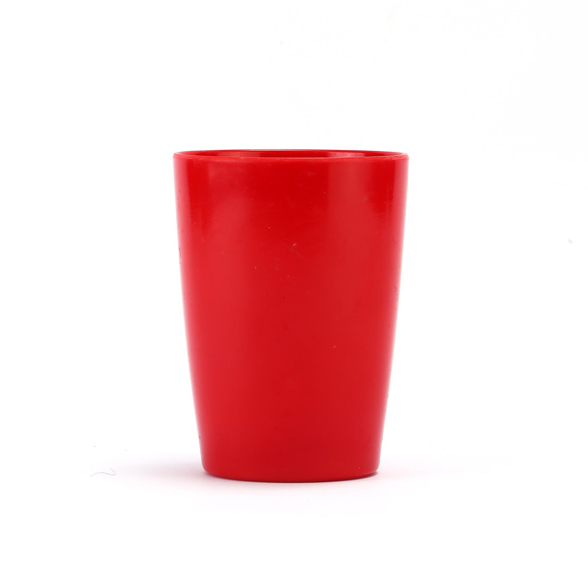 2 Adet Diş Fırçalık Ve  Macun Kabi Kırmızı Melamin 8X8X11Cm 400Ml Banyo Seti  