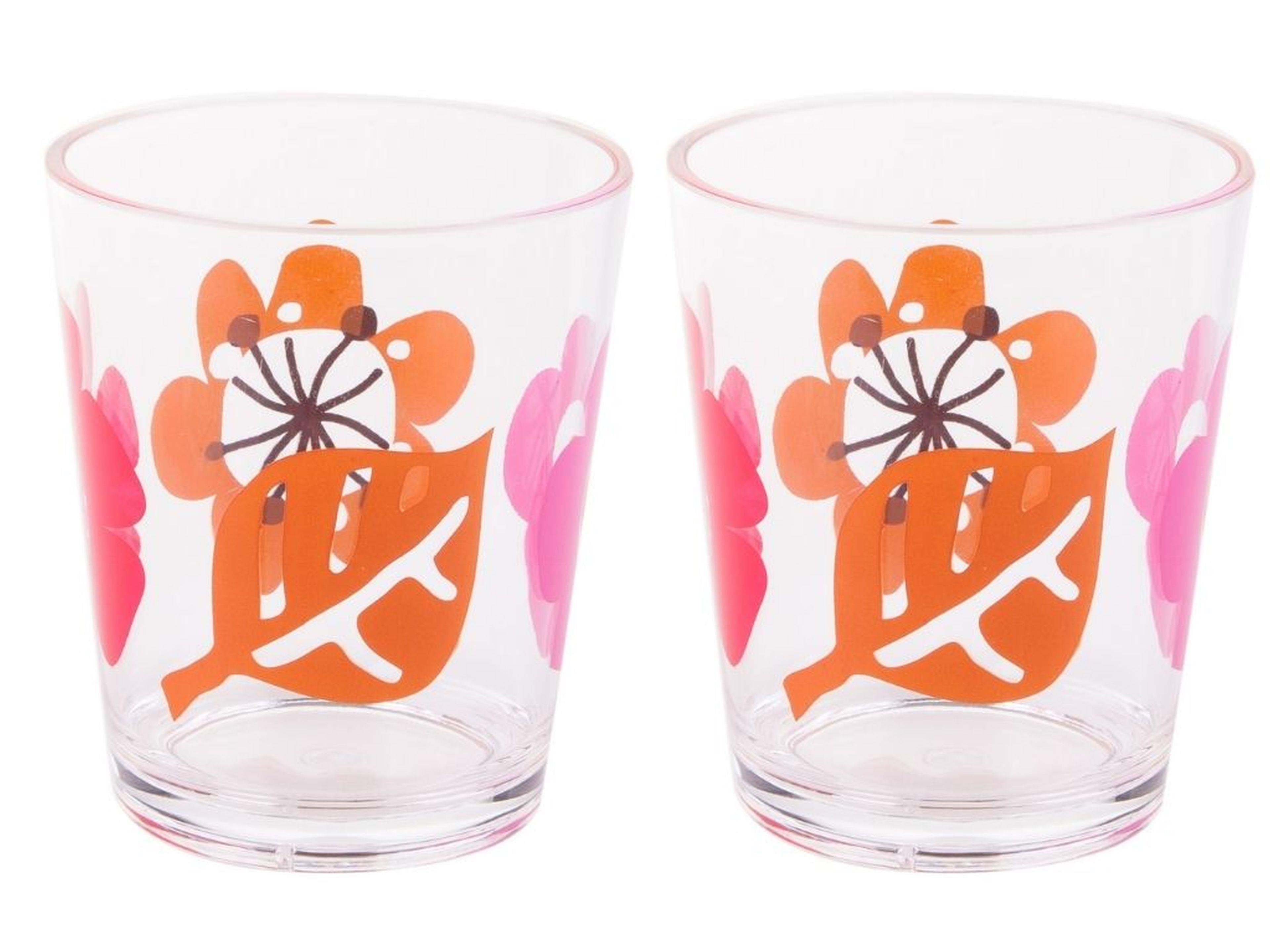 2 Adet Diş Fırçalık Ve Macun Kabı Kırmızı Papatya Akrilik 8X8X9Cm  Banyo Seti  