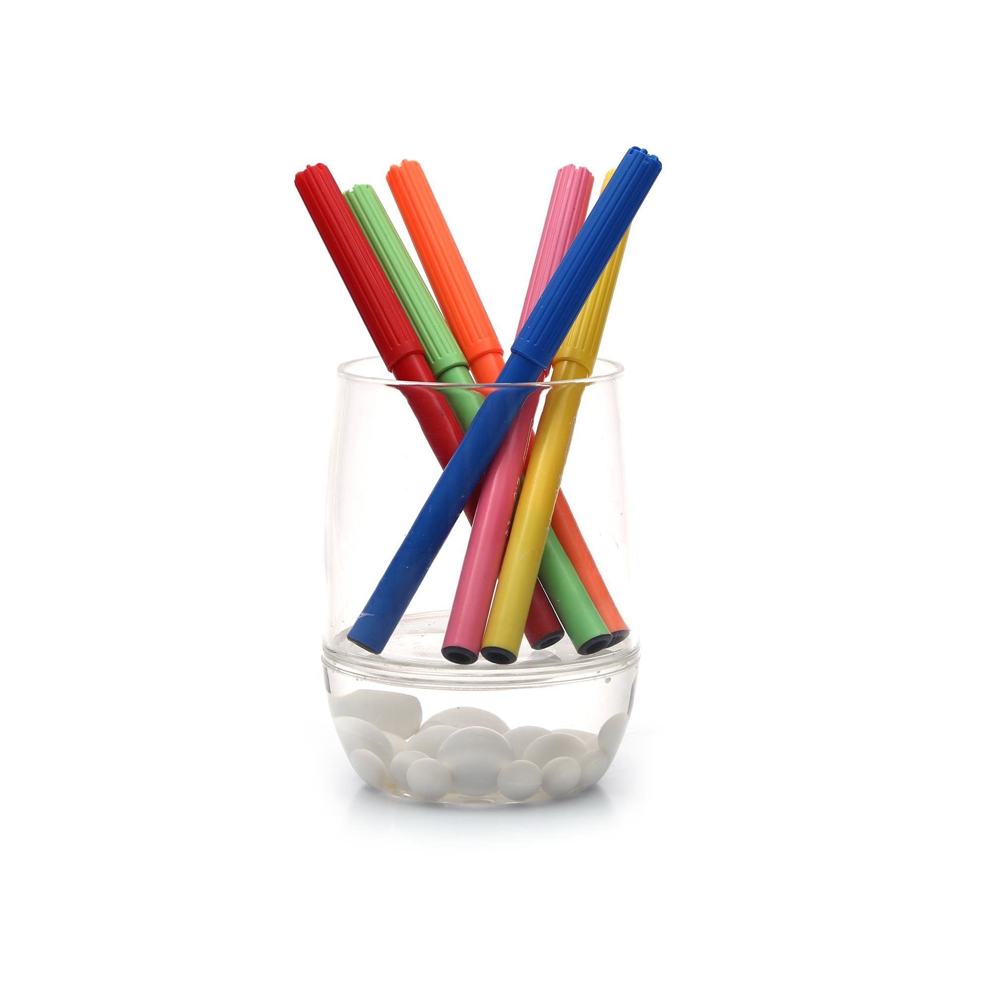 2 Adet Kalemlik Beyaz İncili Ofis Gereci 8X8X11Cm 300Ml