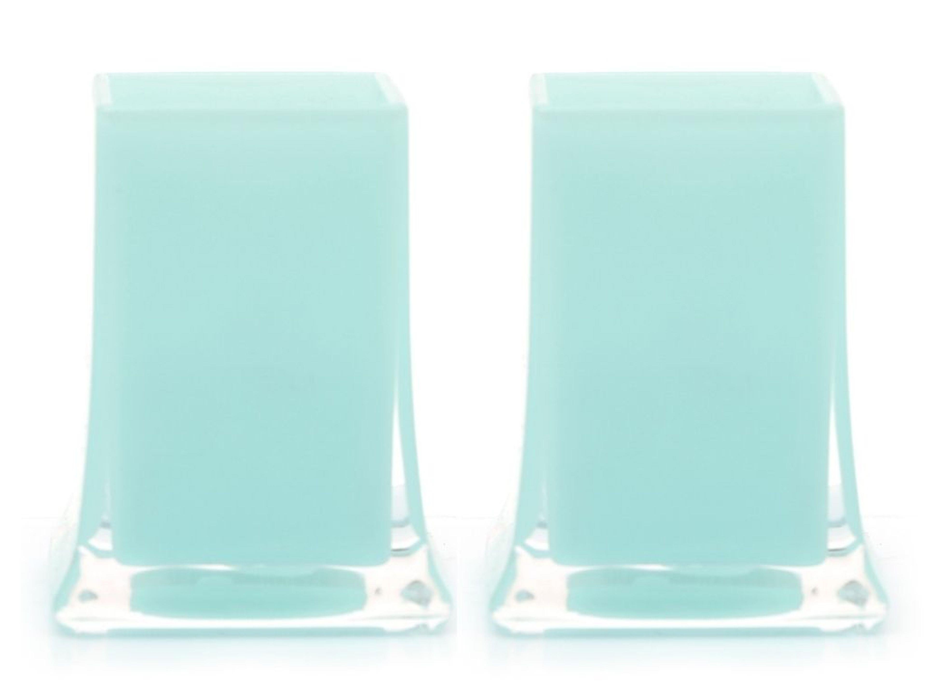 2 Adet Kalemlik Buz Mavi Renkli Ofis Gereci 6X6X10Cm 300Ml