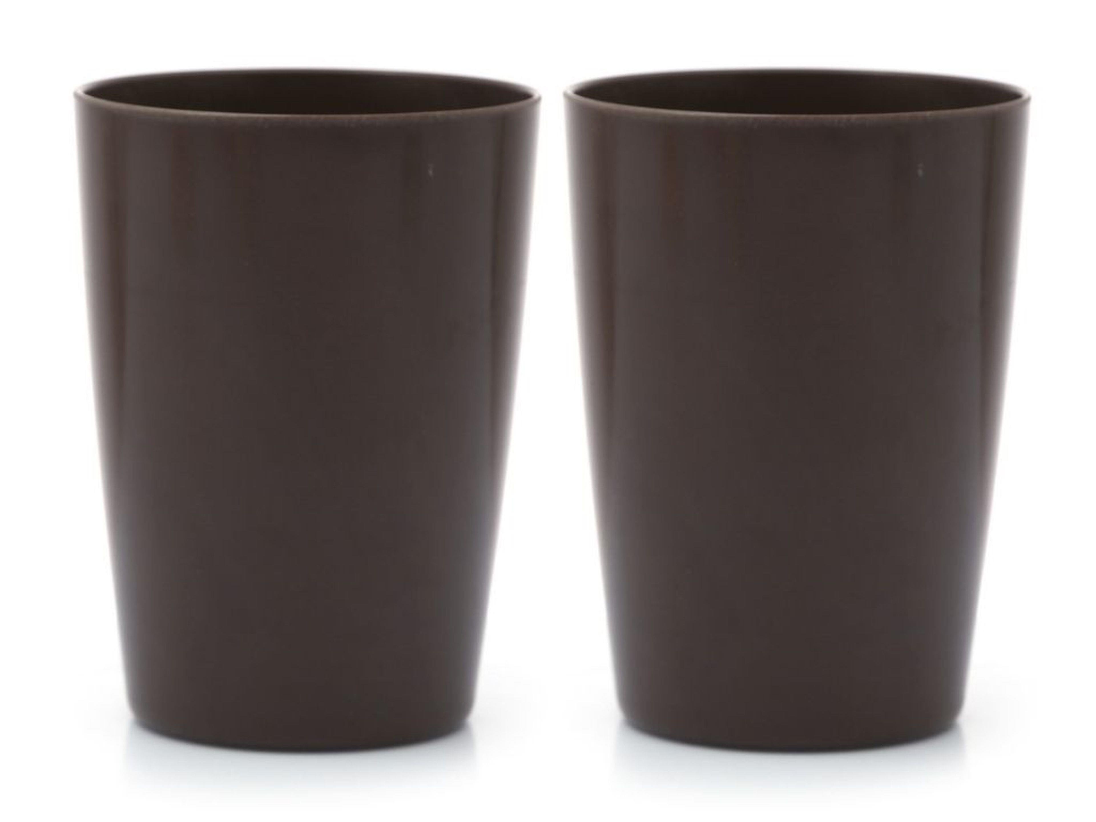 2 Adet Kalemlik Kahverengi Melamin Ofis Gereci 8X8X11Cm 320Ml