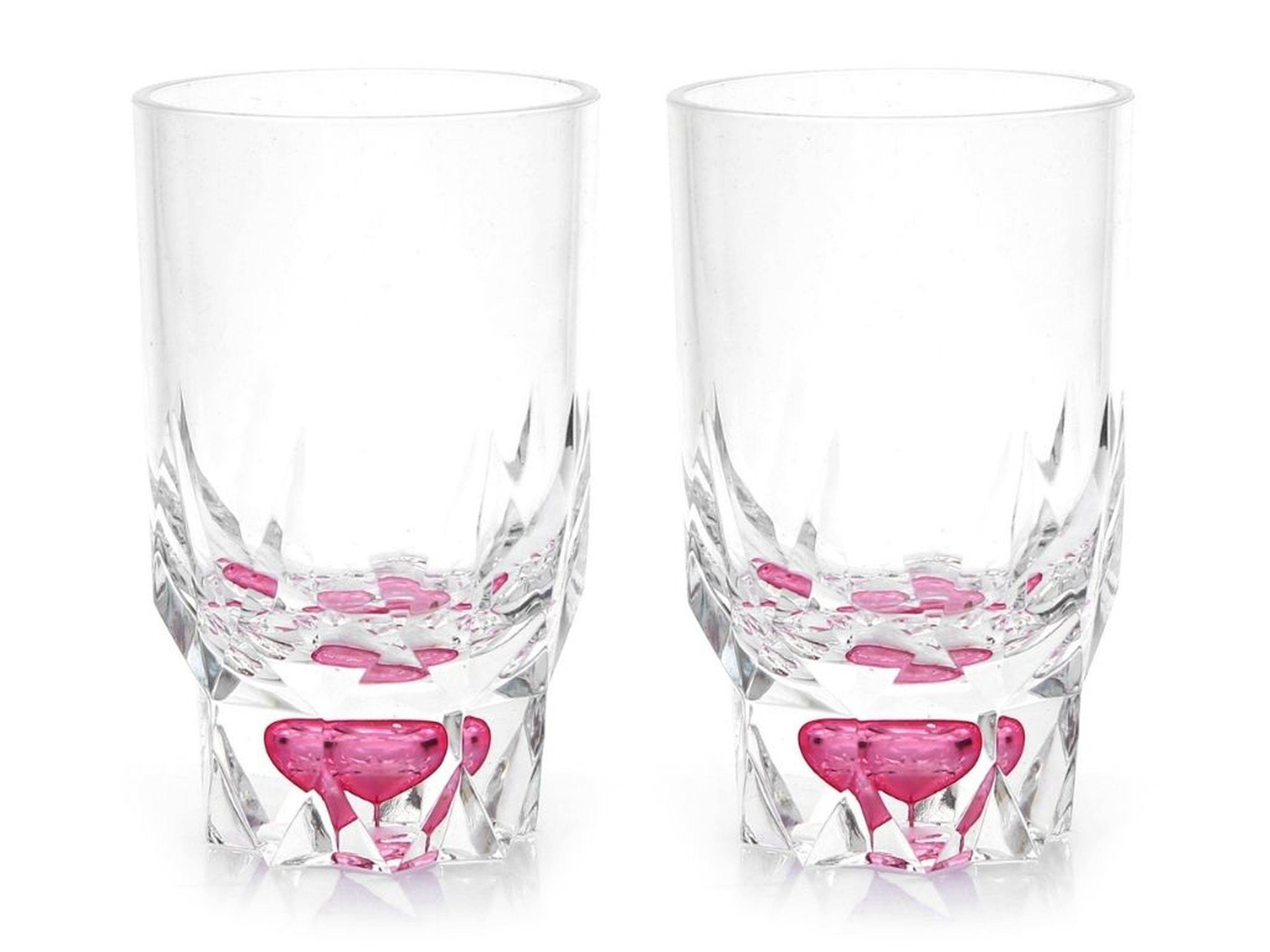 2 Adet Kalemlik Kristal Damlalı Kırmızı Akrilik Ofis Gereci 7X7X13Cm