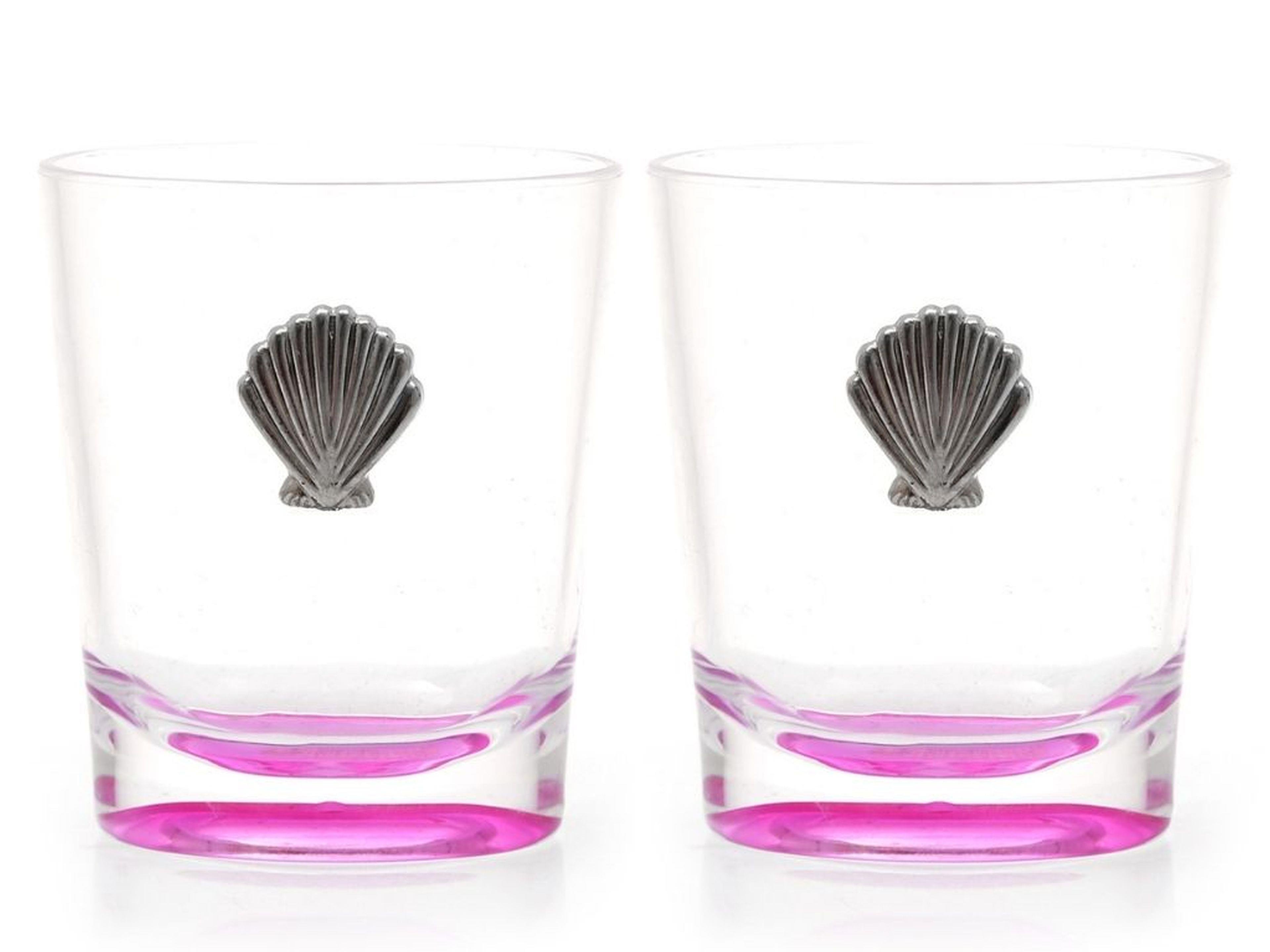 2 Adet Kalemlik Pembe Deniz Kabuğu Akrilik  Ofis Gereci 9X6X11Cm 250Ml