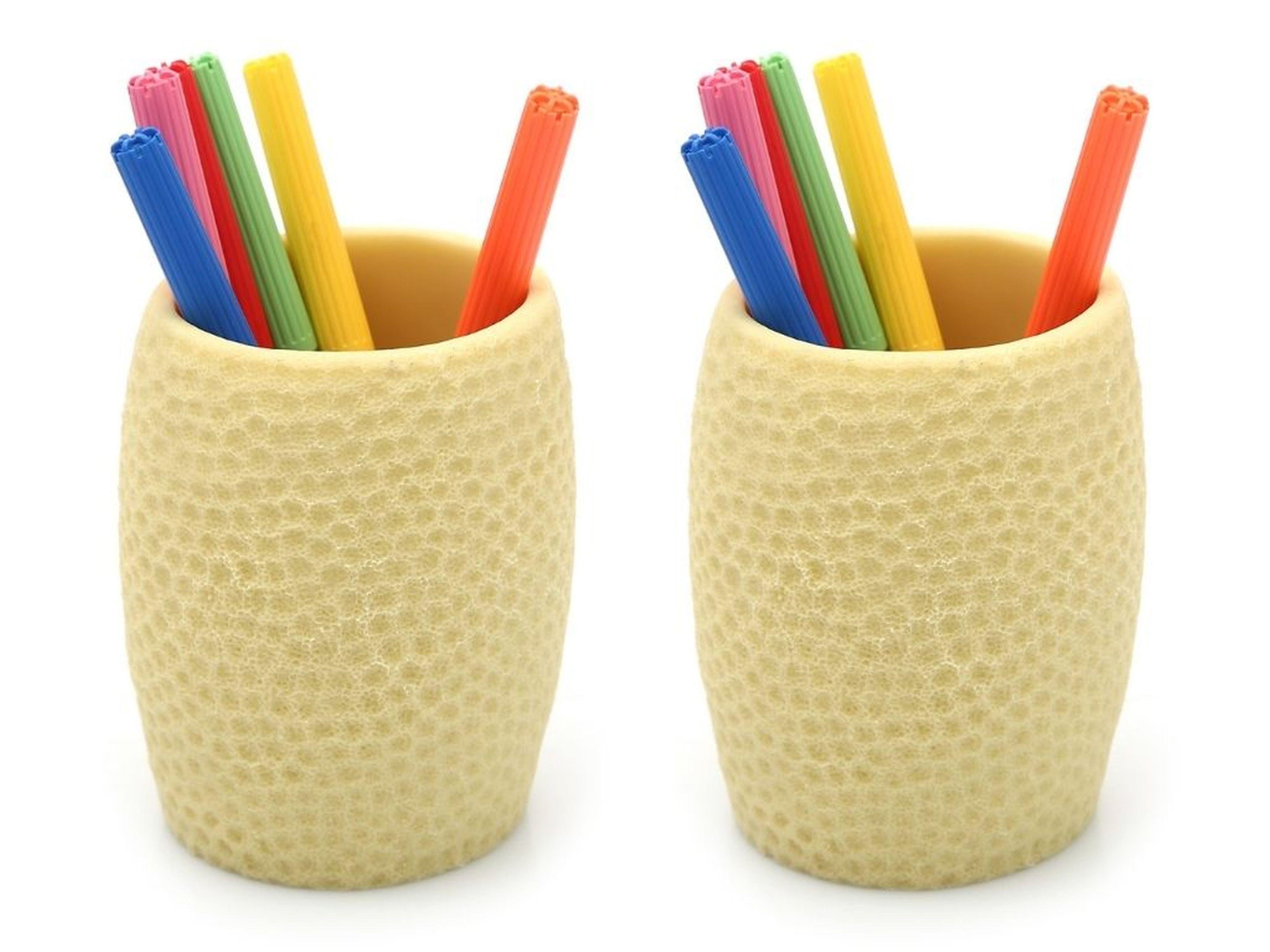 2 Adet Kalemlik Sarı Petek Ofis Gereci 8X8X10Cm 400Ml