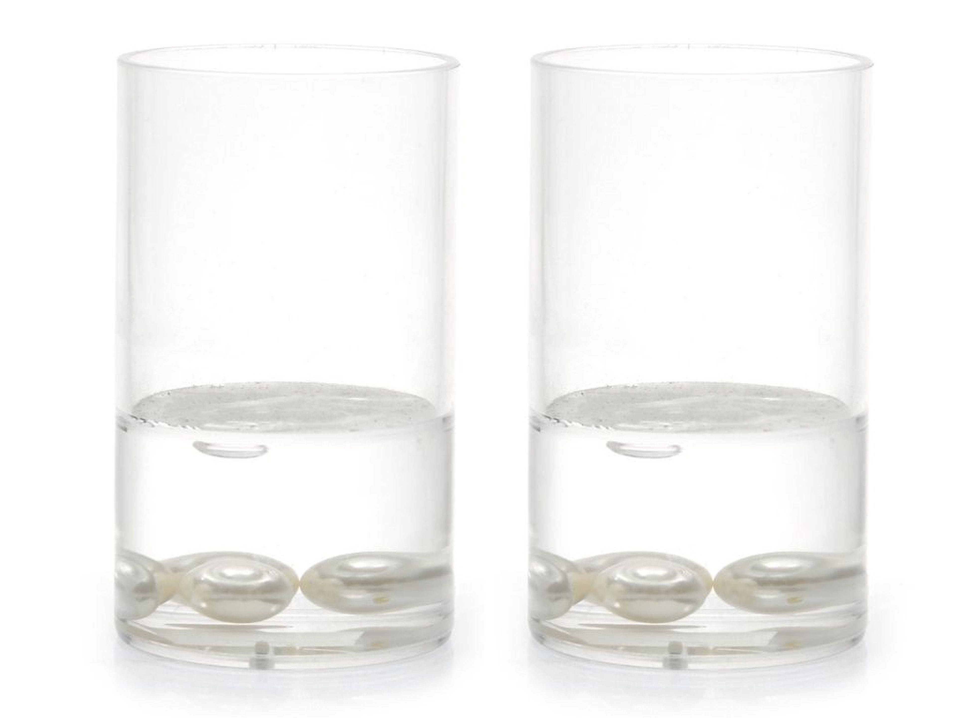 2 Adet Kalemlik Su İçinde İncili Model Ofis Gereci 7X7X13Cm 300Ml