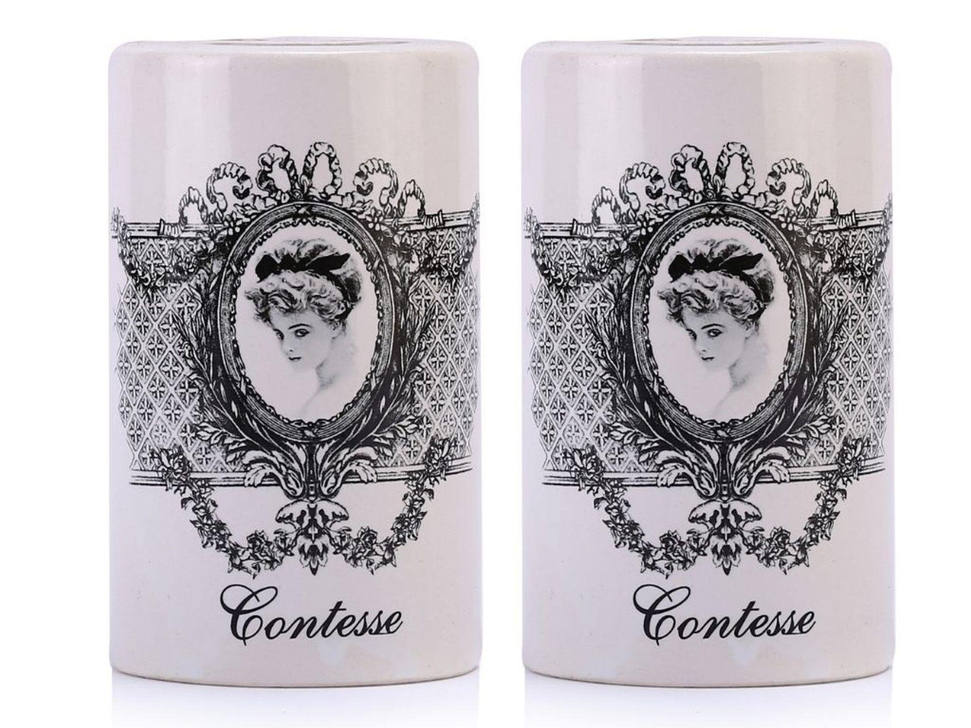 2 Adet Seramik Diş Fırçalık Kraliçe Model 7X7X11Cm Banyo Seti  